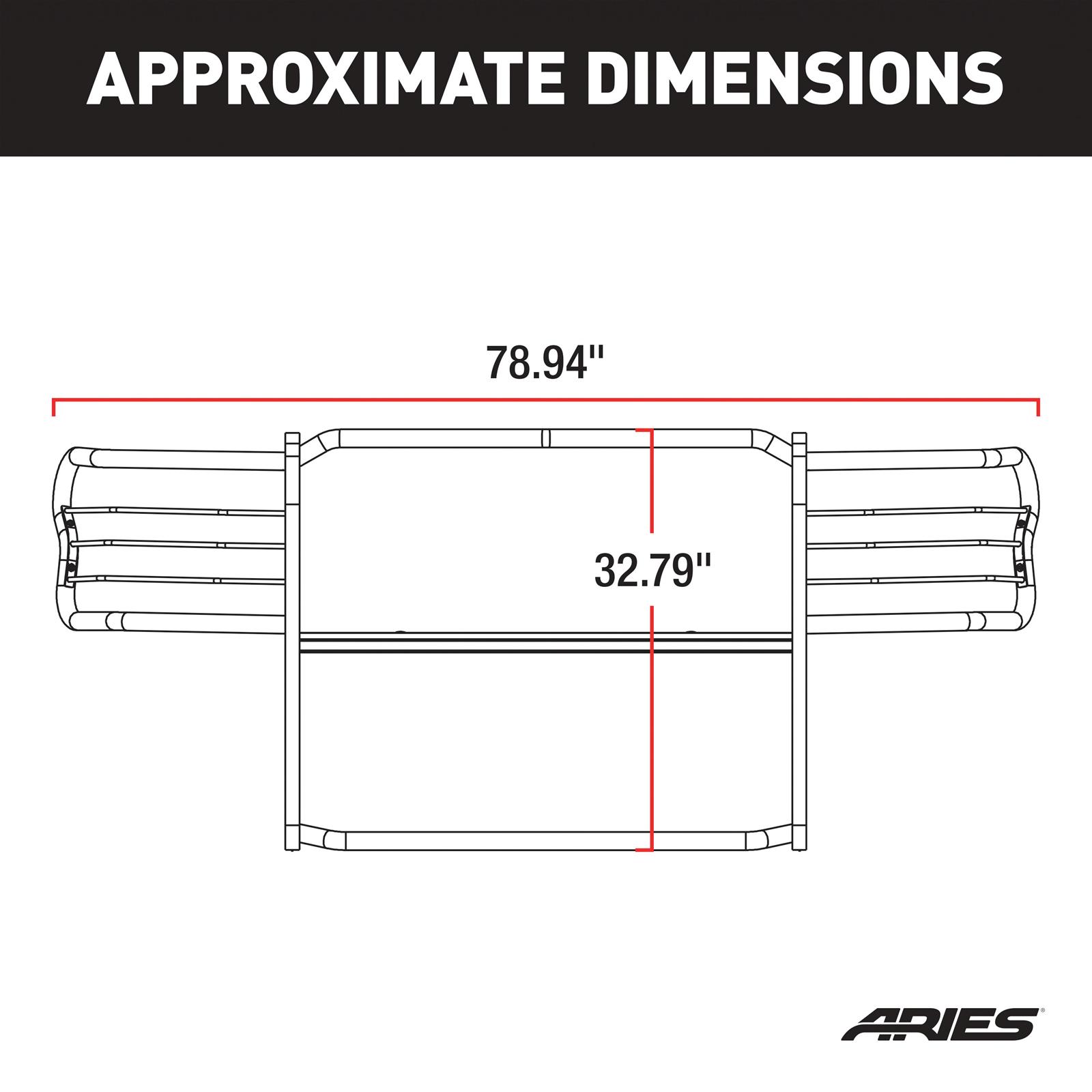 Aries Automotive Grille Guards 3061 Guard, Brush Guard, Steel, Black Powdercoated, Ford, Each thumbnail 4