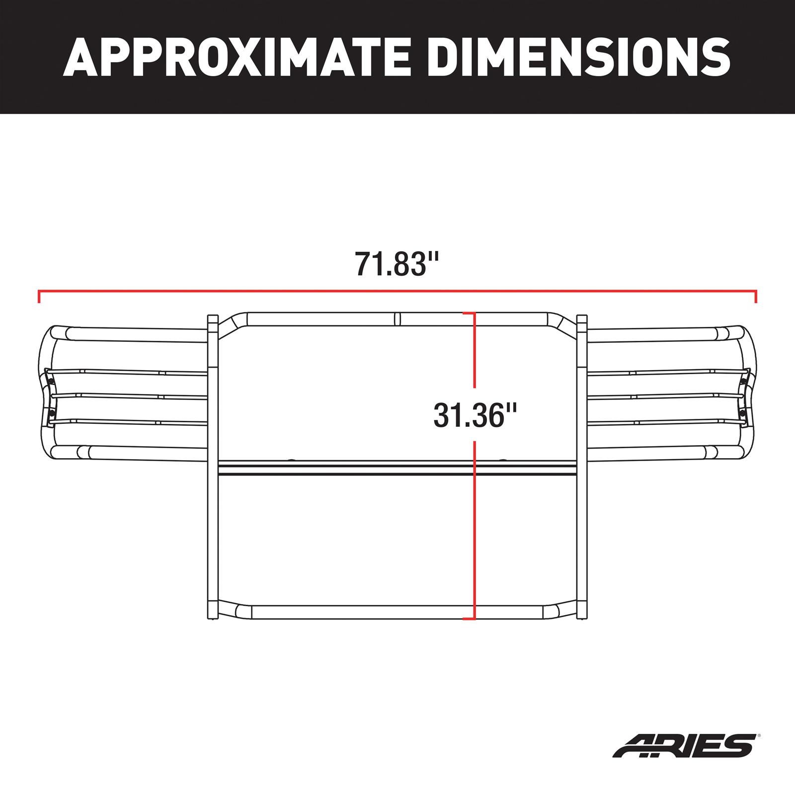 Aries Automotive Grille Guards for 2011-2015 EXPLORER - 3065 Guard, Brush Guard, Steel, Black Powdercoated, Ford, Each thumbnail 2