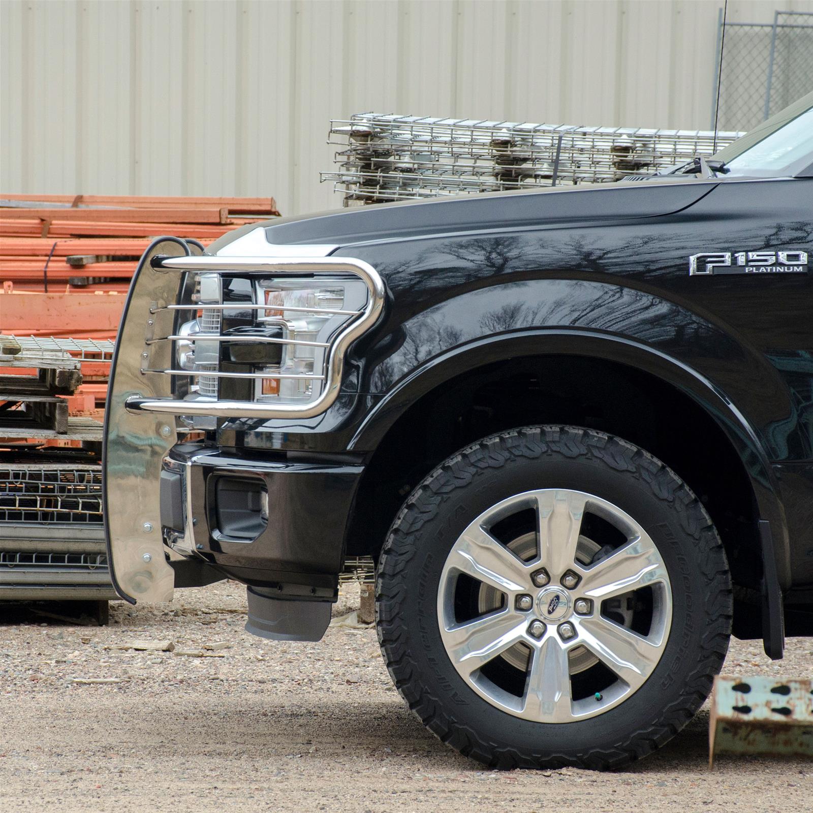 Aries Automotive Grille Guards for 2015-2020 F-150 - 3066-2 Guard, Brush Guard, Stainless Steel, Polished, Ford, Each thumbnail 3