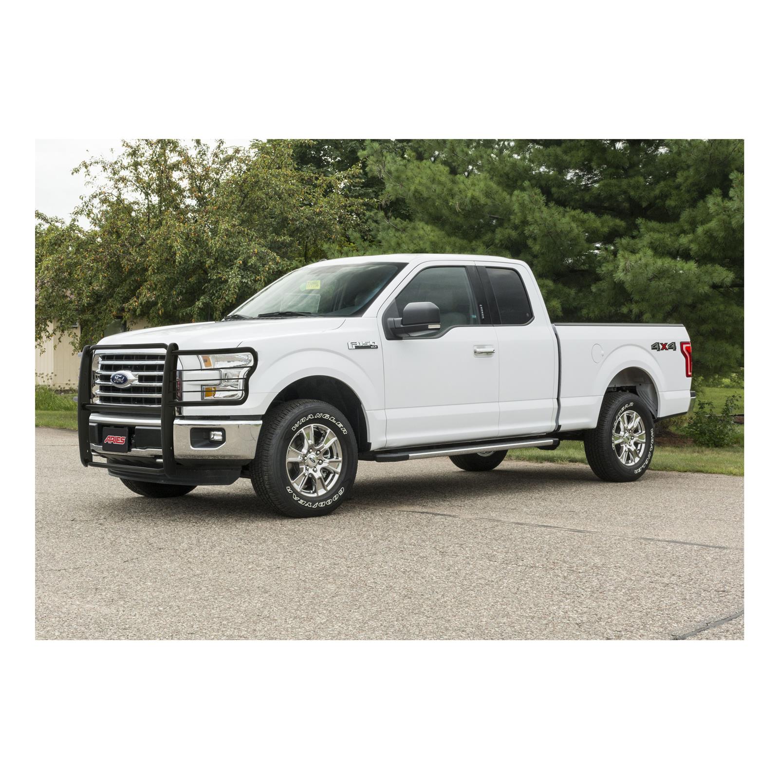 Aries Automotive Grille Guards for 2015-2020 F-150 - 3066 Guard, Brush Guard, Steel, Black Powdercoated, Ford, Each