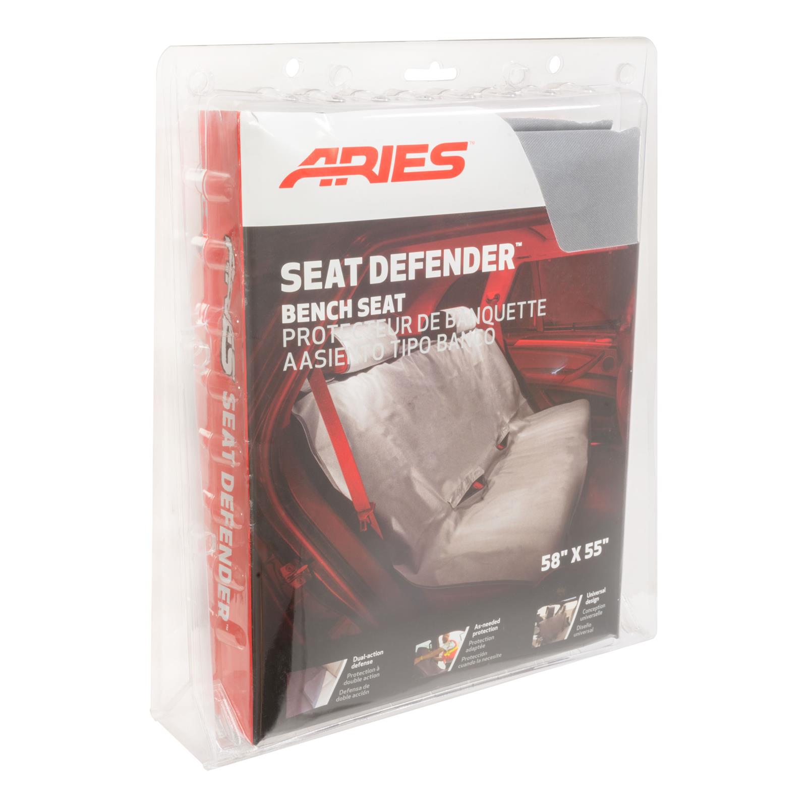 Aries Automotive Seat Defenders 3146-01 Cover, Defender, Bench, Highback, 600-denier, Gray, Each thumbnail 3