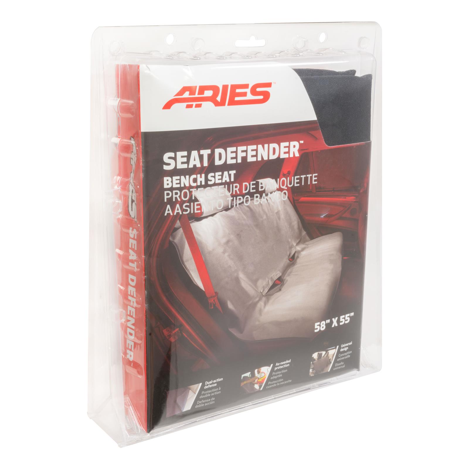 Aries Automotive Seat Defenders 3146-09 Cover, Defender, Bench, Highback, 600-denier, Black, Each