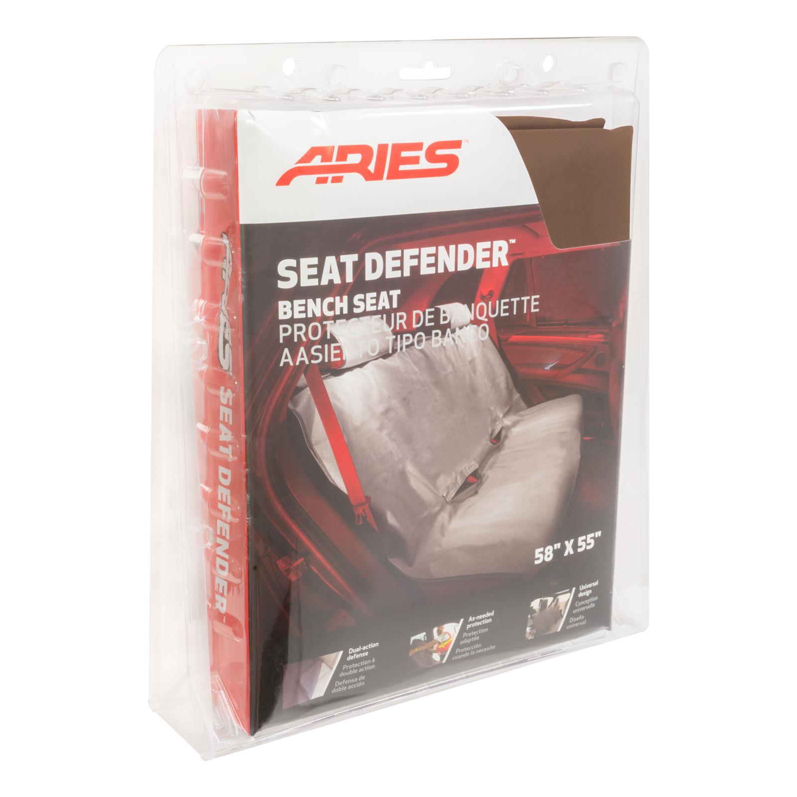 Aries Automotive Seat Defenders 3146-18 Cover, Defender, Bench, Highback, 600-denier, Brown, Each thumbnail 2