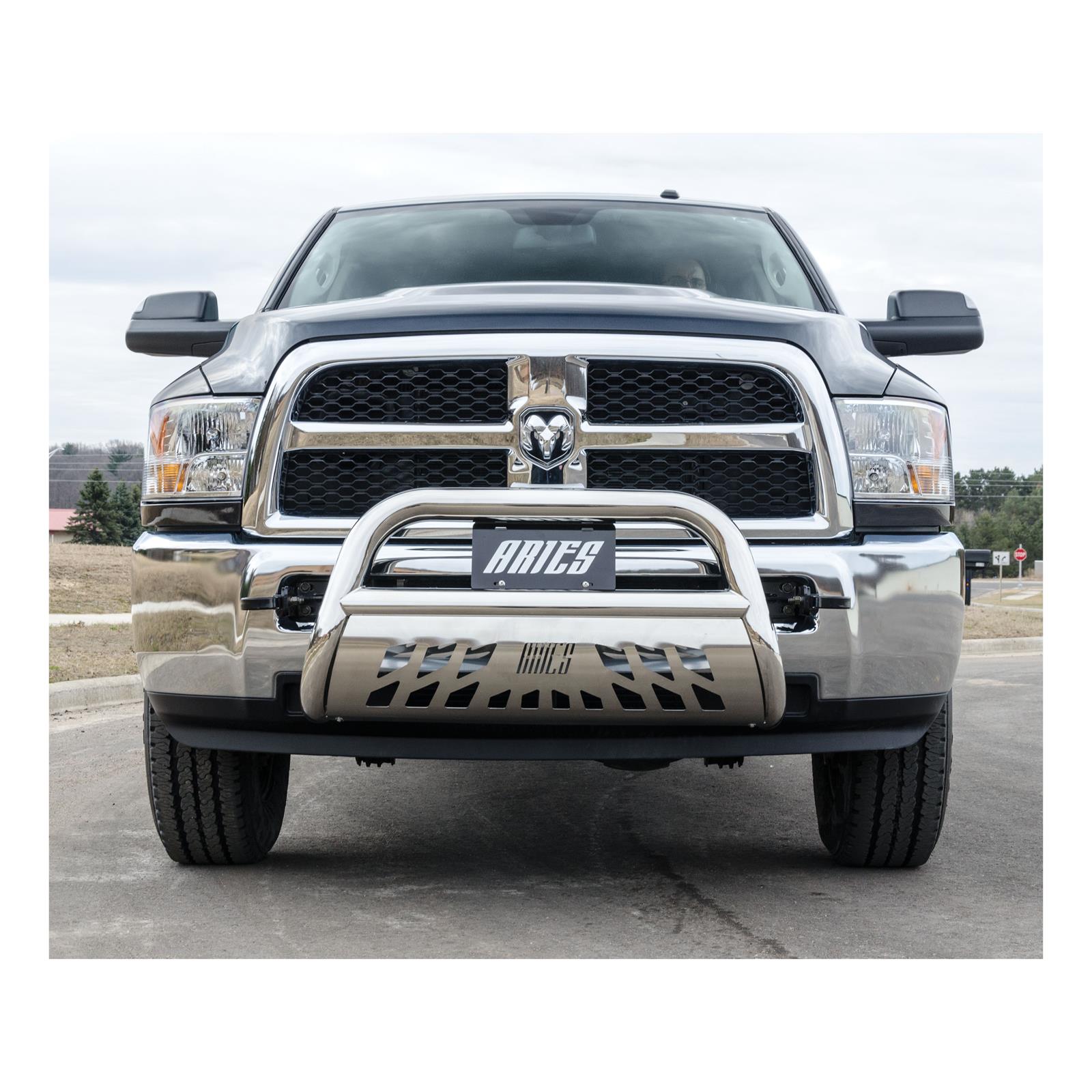 Aries Automotive 3 in. Bull Bars 35-5006 Grille Guard, Bar, in., Stainless Steel, Polished, Dodge, Ram, Each thumbnail 2