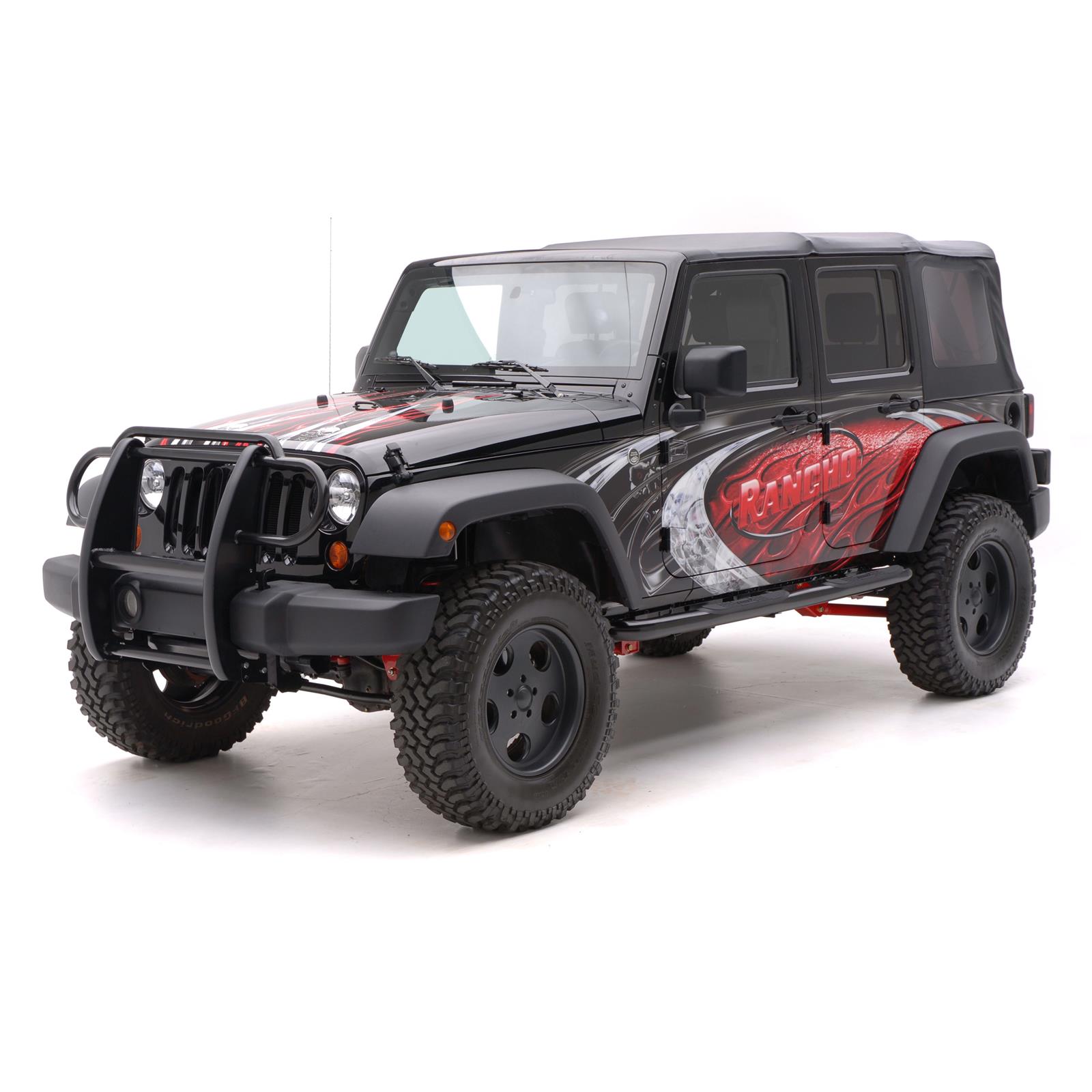 Aries Automotive 3 in. Round Side Bars 35700 Nerf and Step Bars, Bars, Steel, Black Powdercoated, Jeep, Pair thumbnail 2