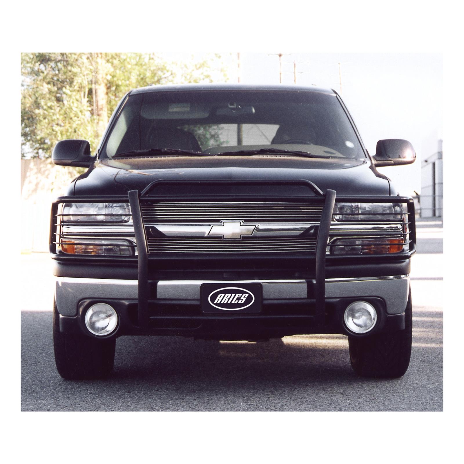 Aries Automotive Grille Guards 4043 Guard, Brush Guard, Steel, Black Powdercoated, Chevy, Each