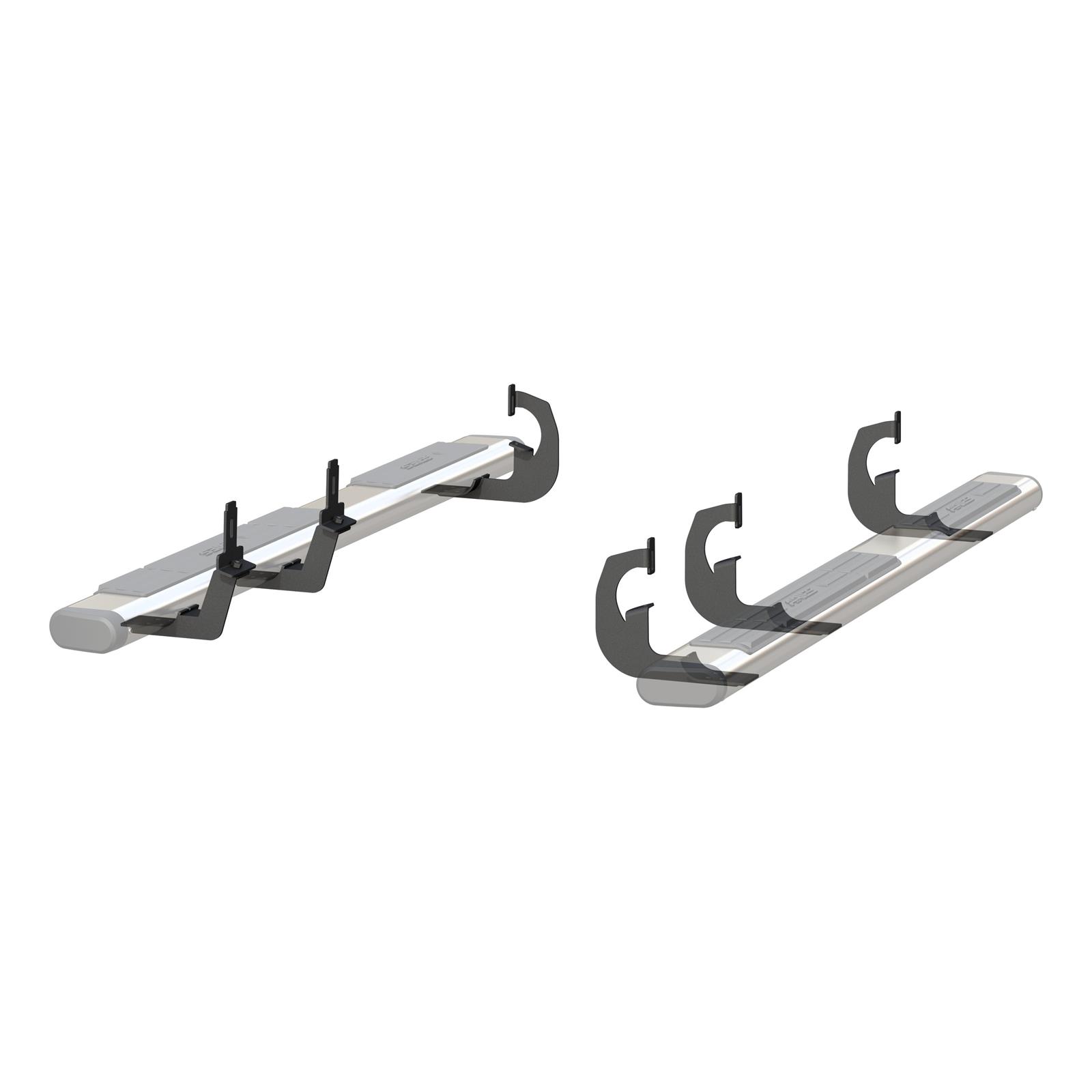 Aries Automotive 6 in. Oval Side Bar Mounting Brackets 4407 Step Brackets, Oval, Chevy, GMC, Kit