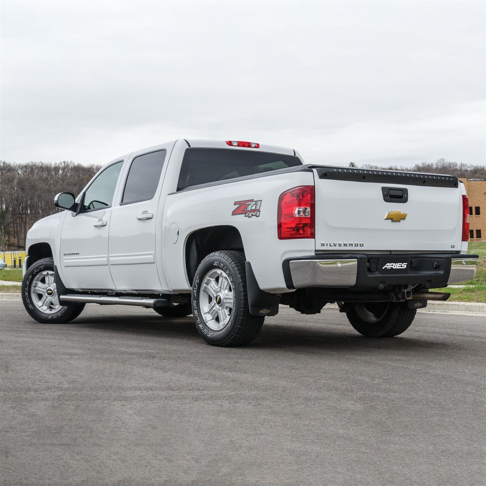Aries Automotive 6 in. Oval Side Bars 4444003 Step Bars, Stainless Steel, Polished, 6.00 Diameter, 91.00 Length, Chevrolet, GMC, Pair thumbnail 2