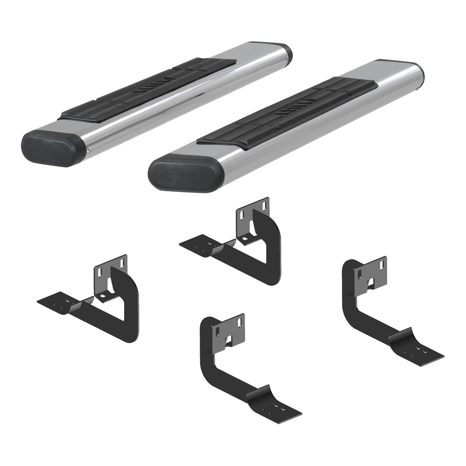 Aries Automotive 6 in. Oval Side Bars for 2004-2014 F-150 - 4444017 Step Bars, Stainless Steel, Polished, 6.00 Diameter, 53.00 Length, Ford, Pair thumbnail 3