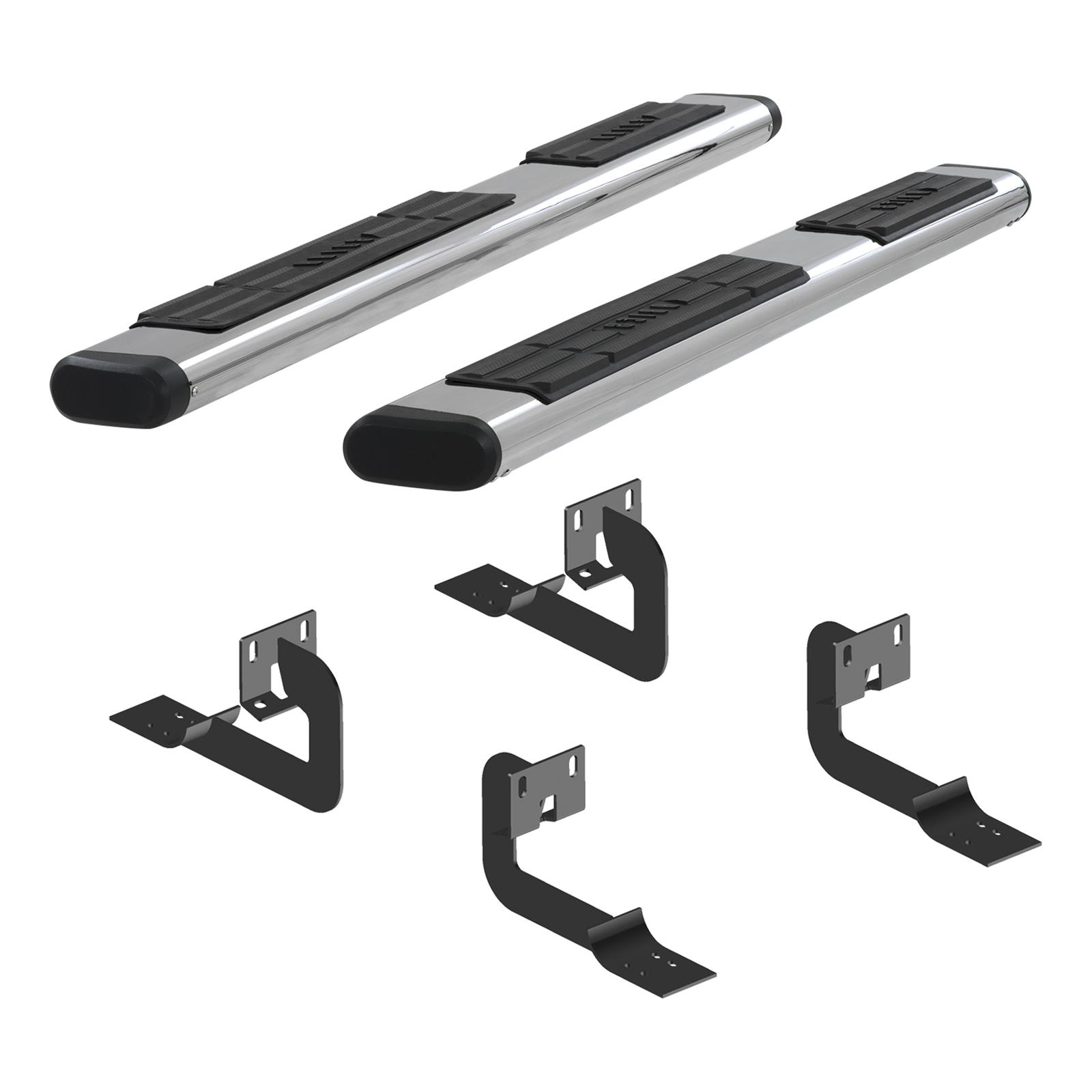 Aries Automotive 6 in. Oval Side Bars for 2004-2014 F-150 - 4444018 Step Bars, Stainless Steel, Polished, 6.00 Diameter, 75.00 Length, Ford, Pair thumbnail 4