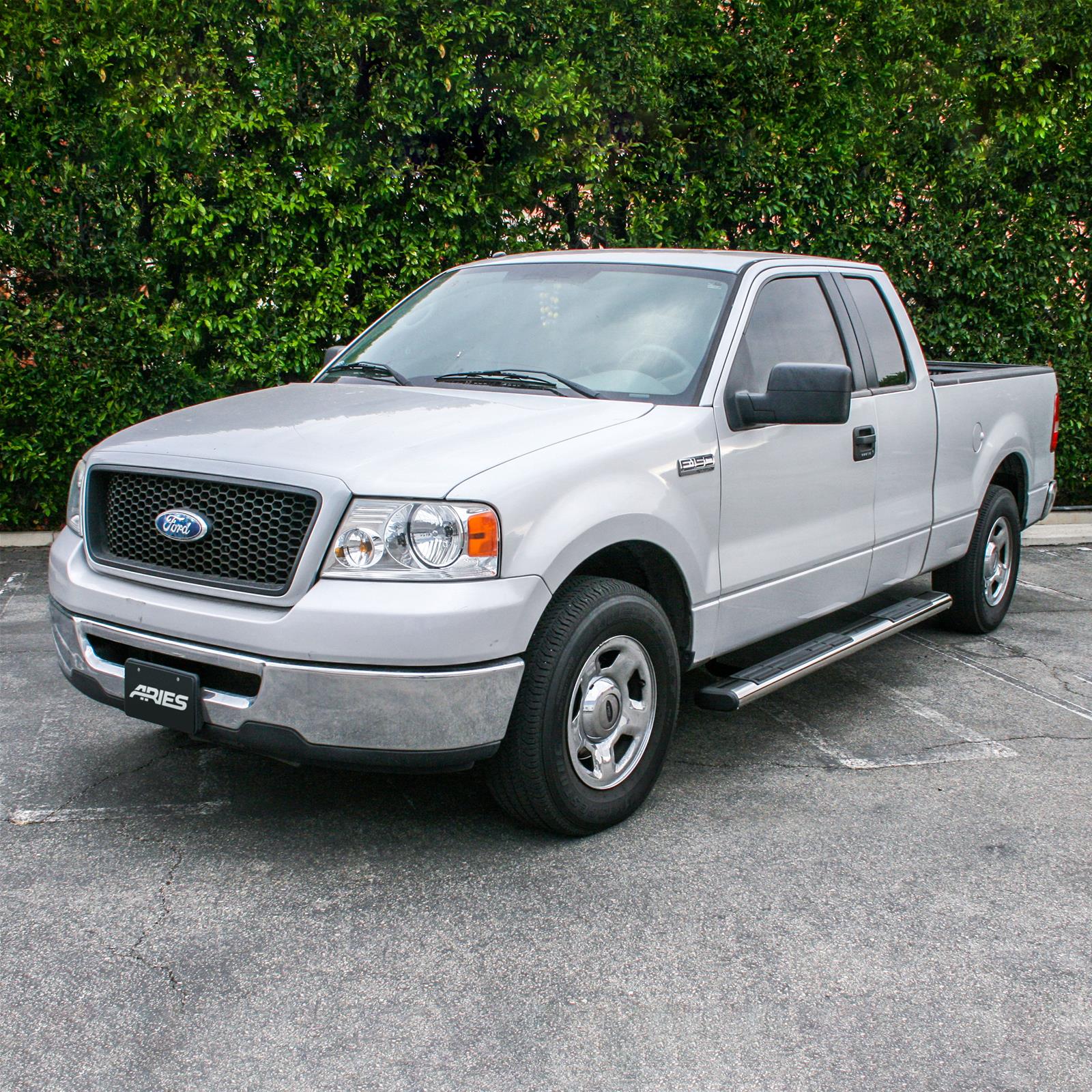 Aries Automotive 6 in. Oval Side Bars for 2004-2008 F-150 - 4444019 Step Bars, Stainless Steel, Polished, 6.00 Diameter, 85.00 Length, Ford, Pair