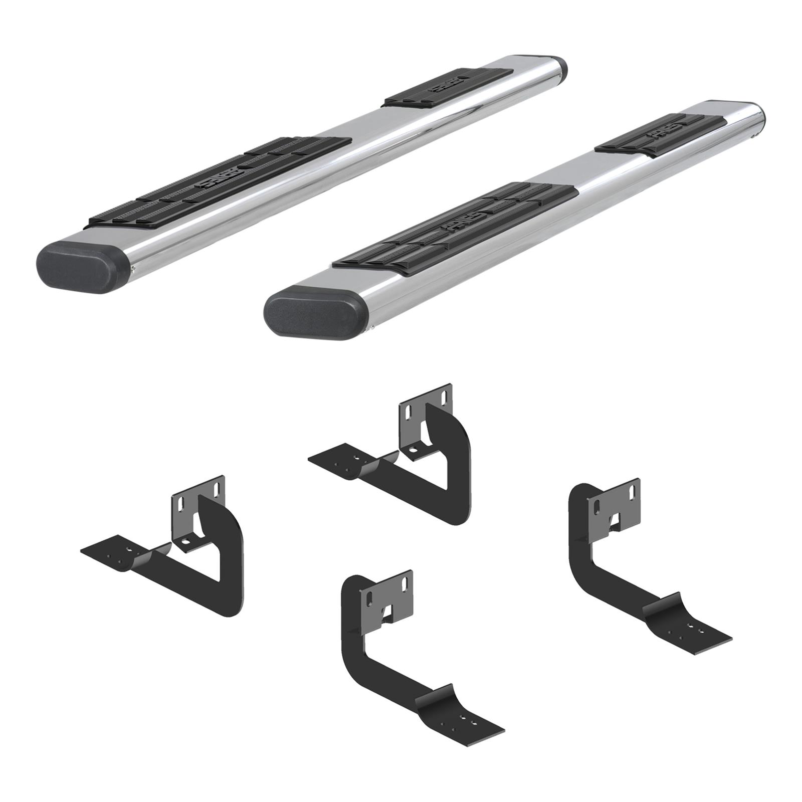 Aries Automotive 6 in. Oval Side Bars for 2004-2008 F-150 - 4444019 Step Bars, Stainless Steel, Polished, 6.00 Diameter, 85.00 Length, Ford, Pair thumbnail 5