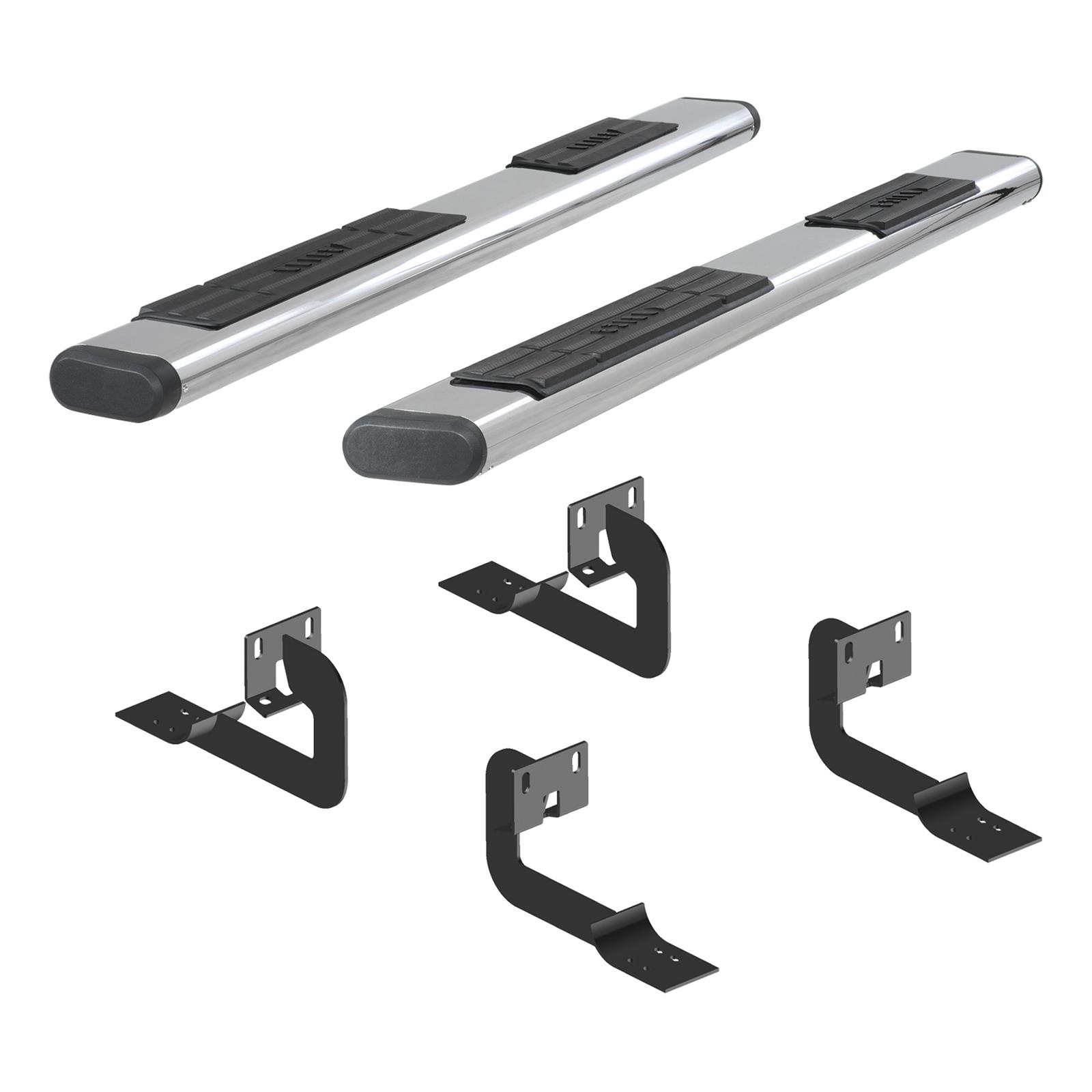 Aries Automotive 6 in. Oval Side Bars for 2009-2014 F-150 - 4444020 Step Bars, Stainless Steel, Polished, 6.00 Diameter, 91.00 Length, Ford, Pair thumbnail 4