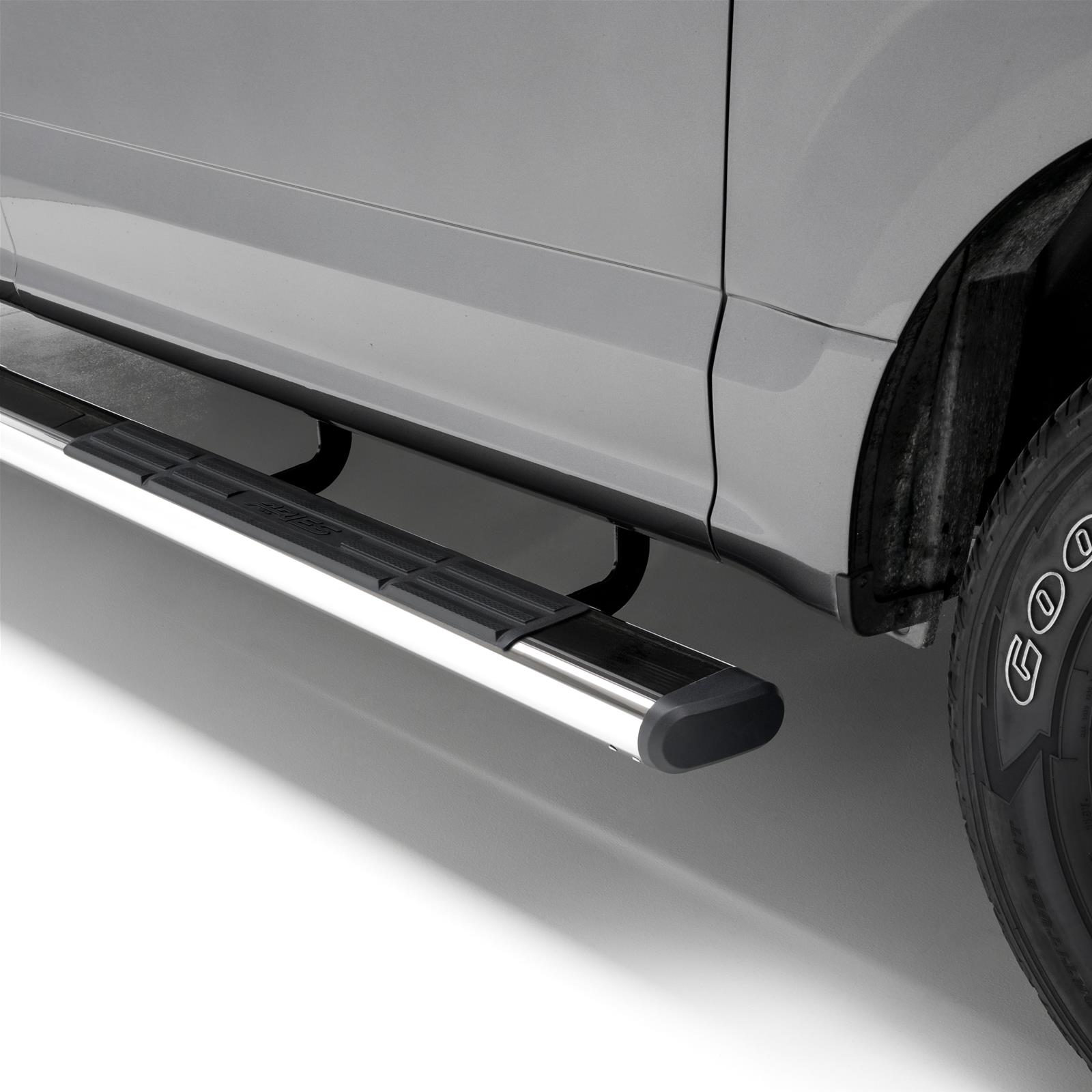 Aries Automotive 6 in. Oval Side Bars for 1997-2003 F-150, 2004 F-150 HERITAGE - 4444022 Step Bars, Stainless Steel, Polished, 6.00 Diameter, 53.00 Length, Ford, Pair