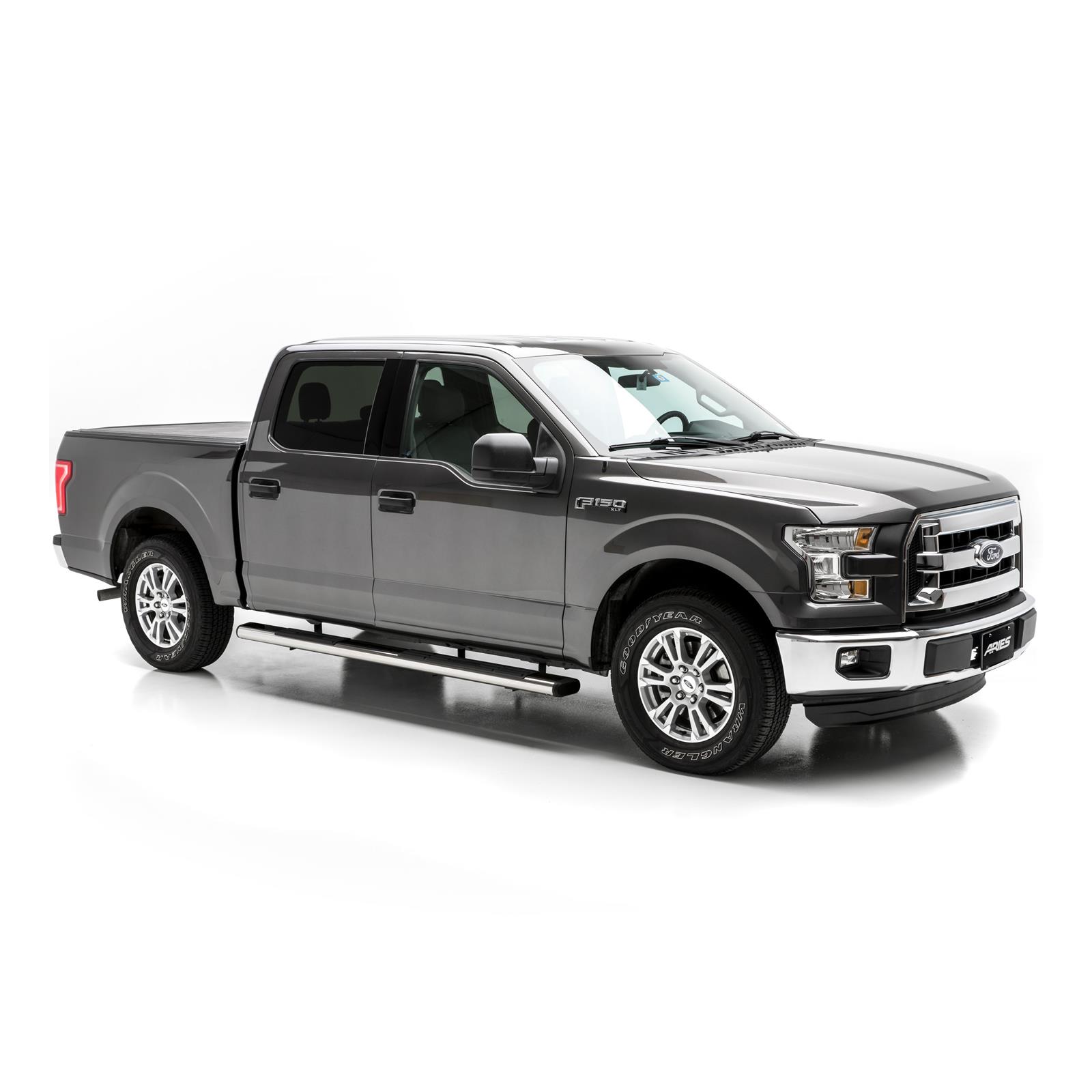 Aries Automotive 6 in. Oval Side Bars 4444025 Step Bars, Stainless Steel, Polished, 6.00 Diameter, 85.00 Length, Ford, Pair thumbnail 2