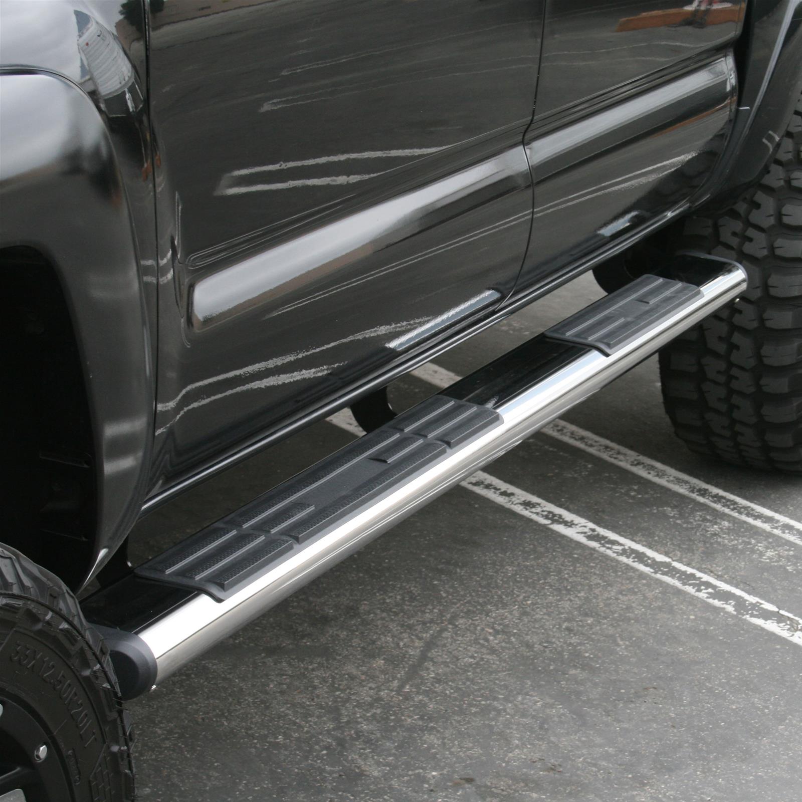 Aries Automotive 6 in. Oval Side Bars for 2006-2023 TACOMA - 4444037 Step Bars, Stainless Steel, Polished, 6.00 Diameter, 75.00 Length, Toyota, Pair