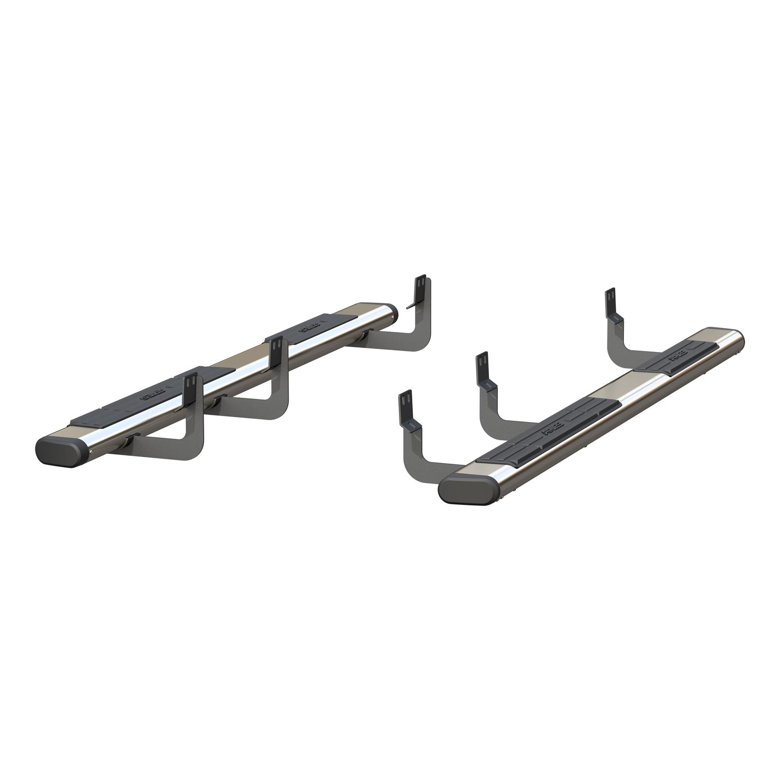 Aries Automotive 6 in. Oval Side Bars 4444041 Step Bars, Stainless Steel, Polished, 6.00 Diameter, 85.00 Length, for Nissan, Pair thumbnail 4