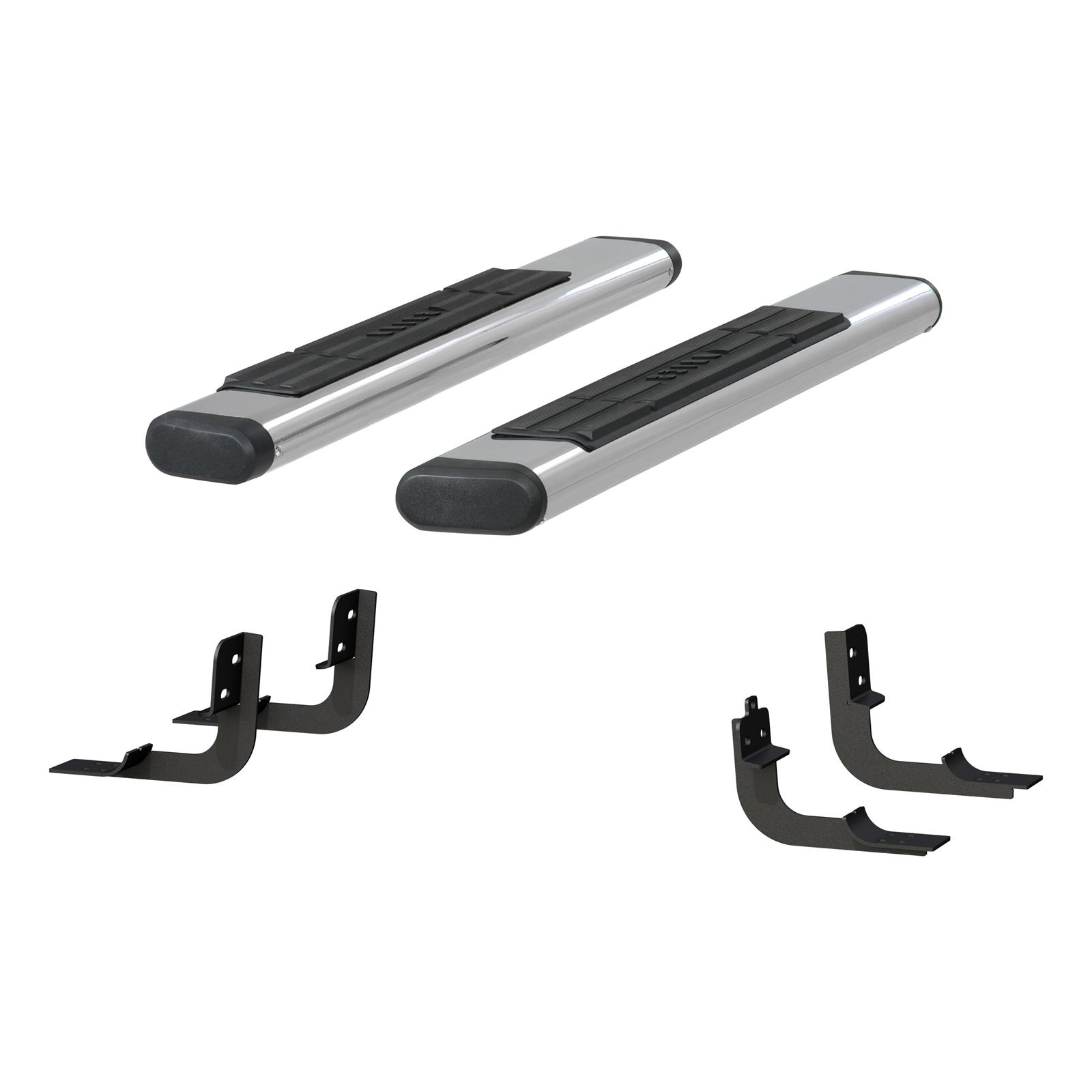 Aries Automotive 6 in. Oval Side Bars 4444043 Step Bars, Stainless Steel, Polished, 6.00 Diameter, 53.00 Length, Ram, Pair thumbnail 3