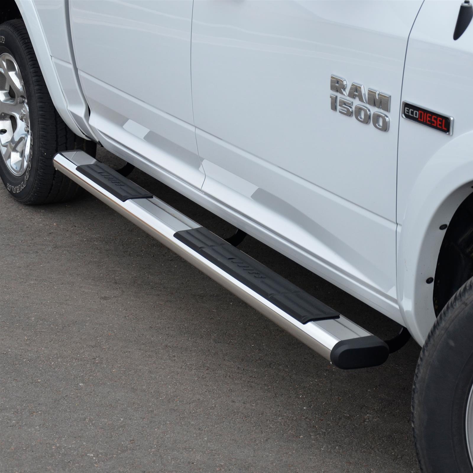 Aries Automotive 6 in. Oval Side Bars 4444044 Step Bars, Stainless Steel, Polished, 6.00 Diameter, 85.00 Length, Dodge, Pair thumbnail 2