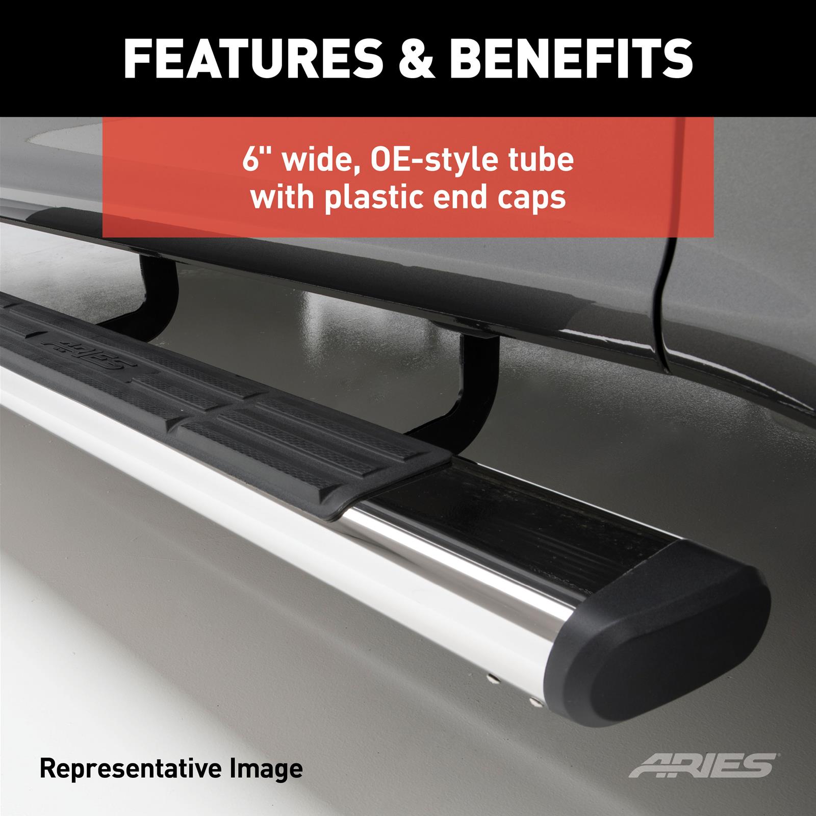 ARIES Automotive 4444050 Aries Automotive 6 in. Oval Side Bars
