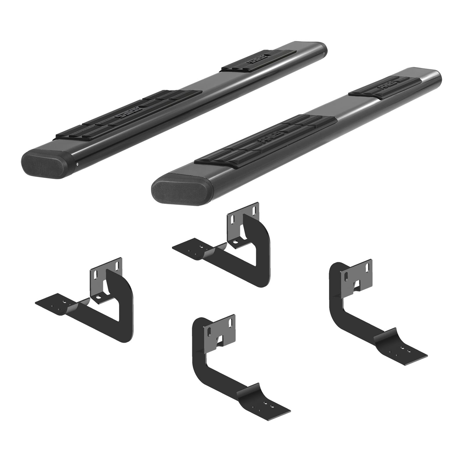 Aries Automotive 6 in. Oval Side Bars 4445019 Step Bars, Aluminum, Black Powdercoated, Gloss, 6.00 Diameter, 85.00 Length, Ford, Pair thumbnail 7