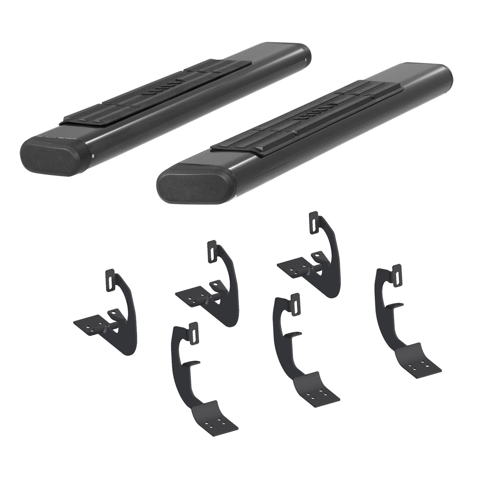 Aries Automotive 6 in. Oval Side Bars for 2007-2017 TUNDRA - 4445030 Step Bars, Oval, Aluminum, Black Powdercoated, Toyota, Pair thumbnail 3