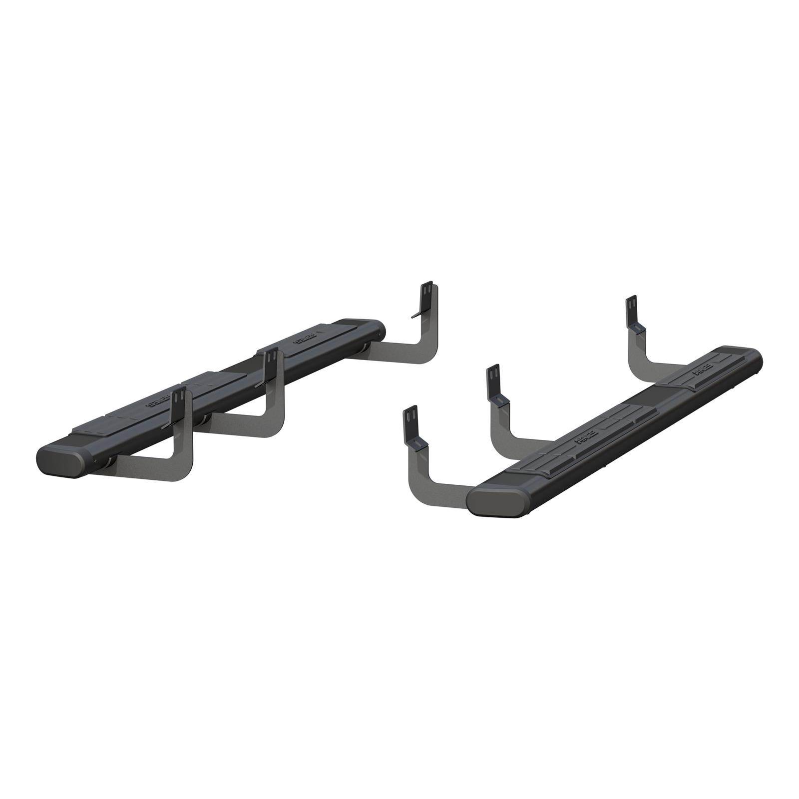 Aries Automotive 6 in. Oval Side Bars 4445034 Step Bars, Aluminum, Black Powdercoated, Gloss, 6.00 Diameter, 75.00 Length, for Nissan, Pair thumbnail 4