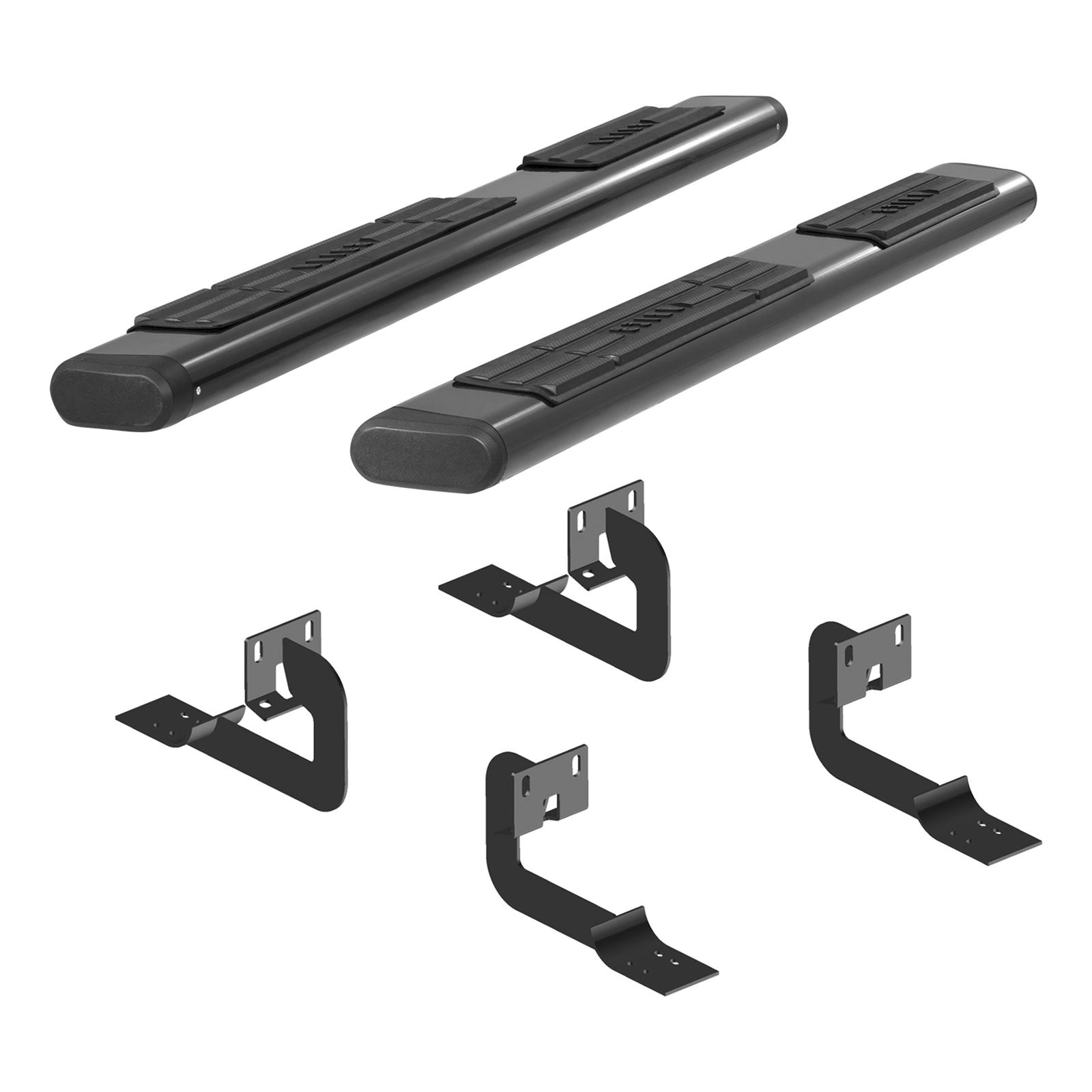 Aries Automotive 6 in. Oval Side Bars 4445034 Step Bars, Aluminum, Black Powdercoated, Gloss, 6.00 Diameter, 75.00 Length, for Nissan, Pair thumbnail 2