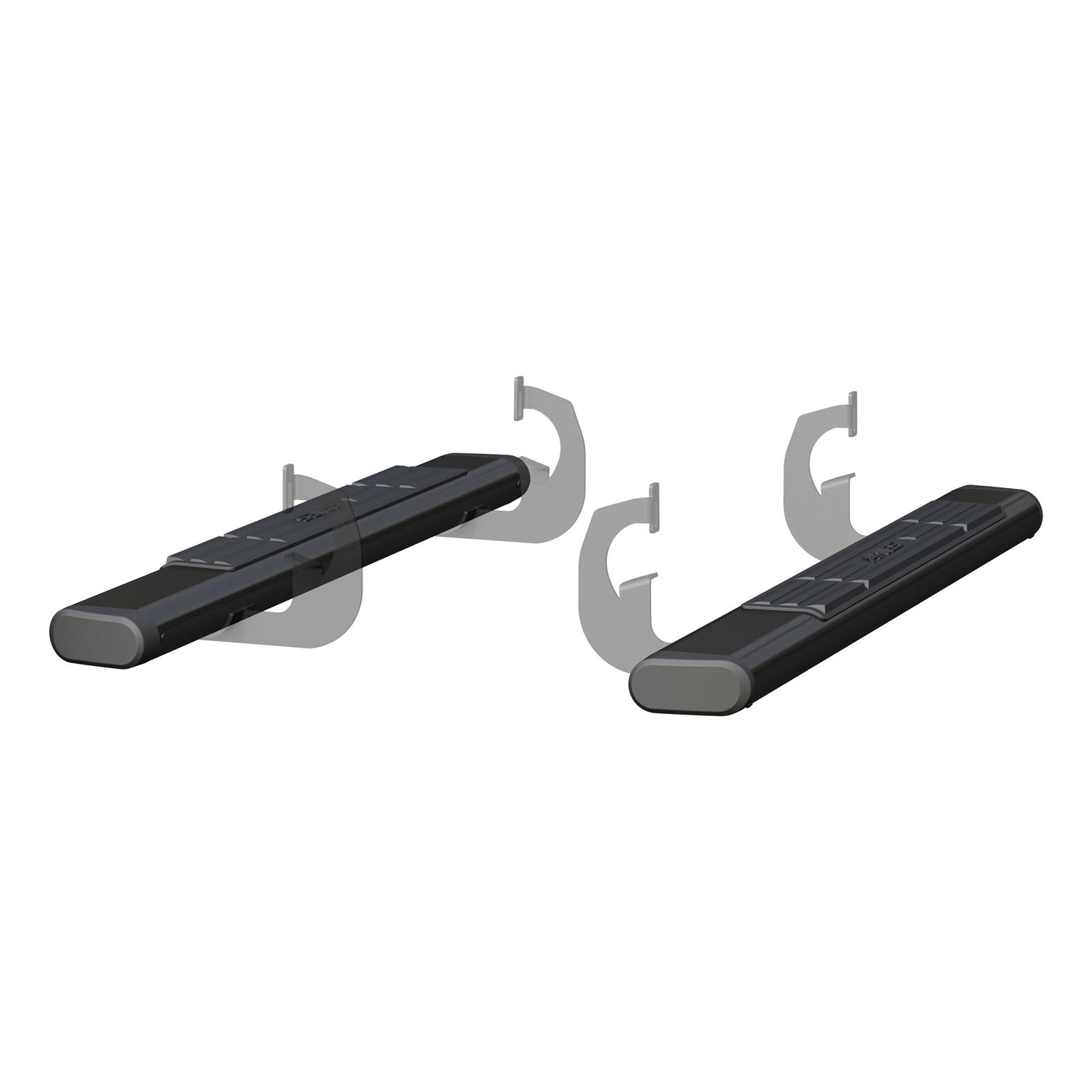 Aries Automotive 6 in. Oval Side Bars 4445040 Step Bars, Aluminum, Black Powdercoated, Gloss, 6.00 Diameter, 53.00 Length, Chevrolet, GMC, Pair thumbnail 6