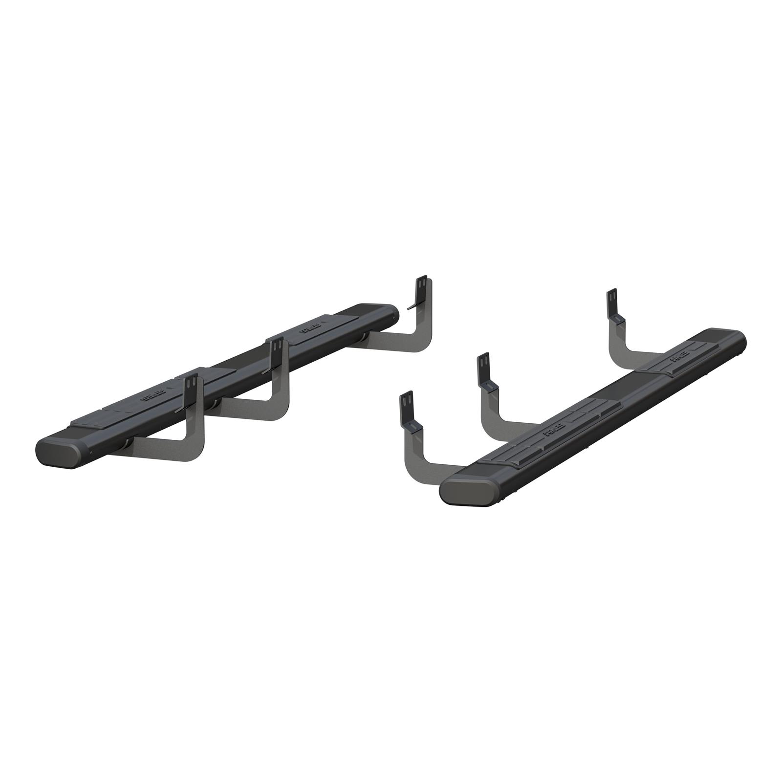 Aries Automotive 6 in. Oval Side Bars 4445041 Step Bars, Aluminum, Black Powdercoated, Gloss, 6.00 Diameter, 85.00 Length, for Nissan, Pair thumbnail 4