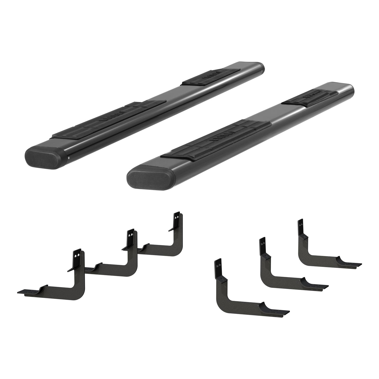 Aries Automotive 6 in. Oval Side Bars 4445041 Step Bars, Aluminum, Black Powdercoated, Gloss, 6.00 Diameter, 85.00 Length, for Nissan, Pair thumbnail 3