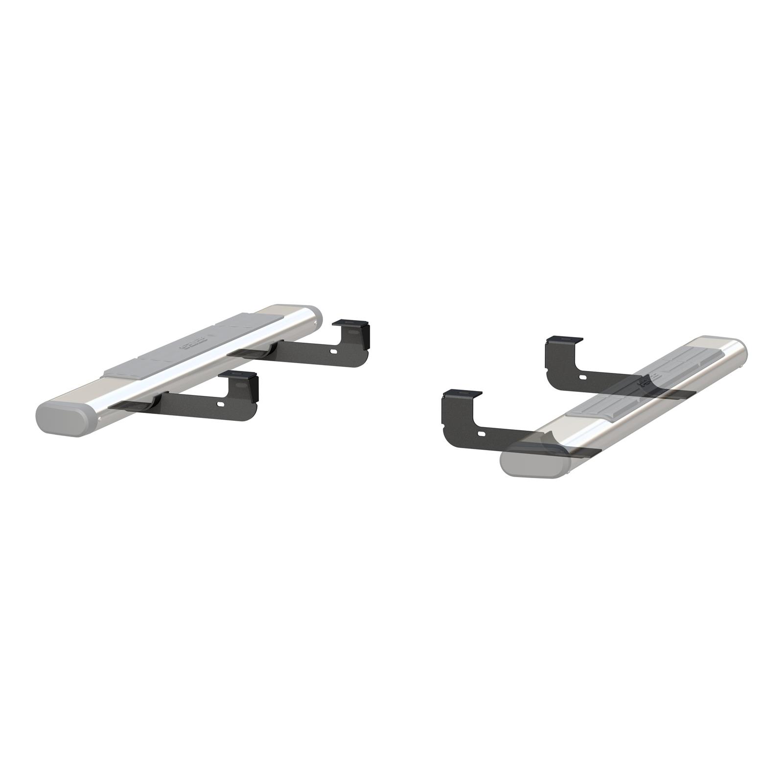 Aries Automotive 6 in. Oval Side Bar Mounting Brackets 4492 Step Brackets, Oval, Chevy, GMC, Kit