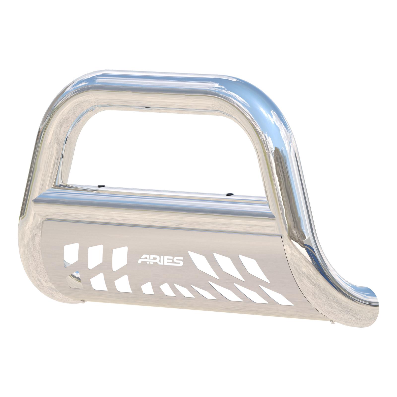 Aries Automotive Big Horn 4 in. Bull Bars for 2008-2021 SEQUOIA, 2007-2021 TUNDRA - 45-2004 Grille Guard, Bar, in., Stainless Steel, Polished, Toyota, Each thumbnail 4