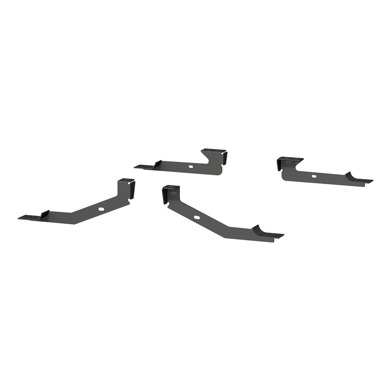 Aries Automotive 6 in. Oval Side Bar Mounting Brackets for 1998-2001 RAM 1500, 2500, 3500 - 4502 Step Brackets, Oval, Dodge, Kit thumbnail 2