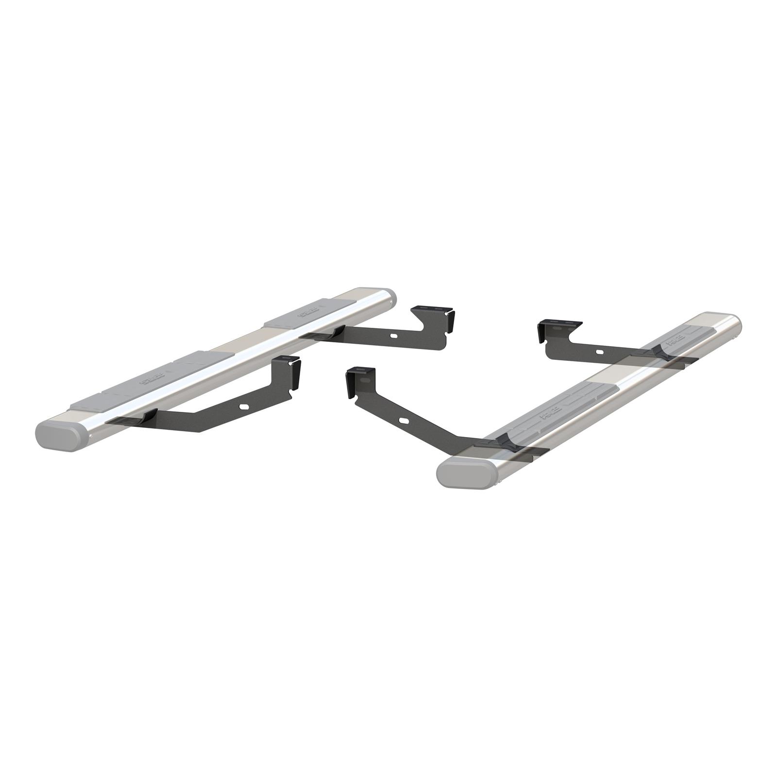 Aries Automotive 6 in. Oval Side Bar Mounting Brackets for 1998-2001 RAM 1500, 2500, 3500 - 4502 Step Brackets, Oval, Dodge, Kit