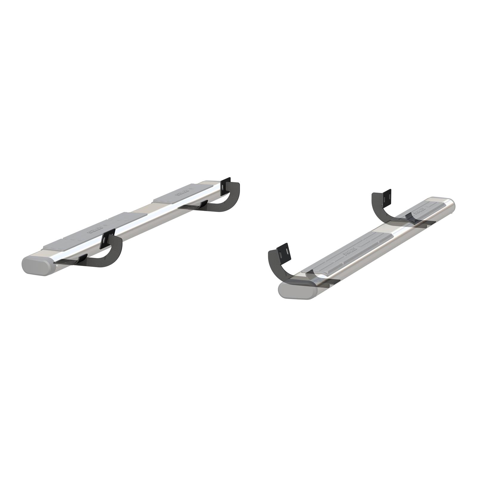 Aries Automotive 6 in. Oval Side Bar Mounting Brackets for 1997-2003 F-150, 2004 F-150 HERITAGE, 1997-1999 F-250 - 4506 Step Brackets, Oval, Ford, Kit