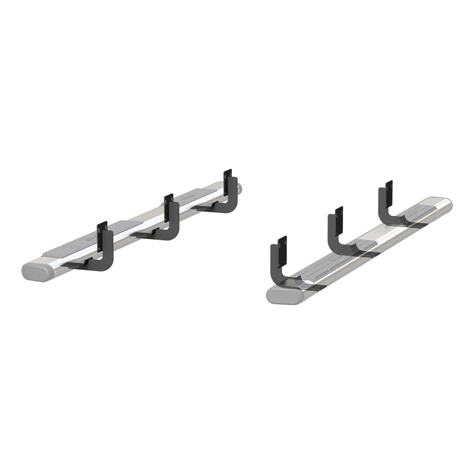 Aries Automotive 6 in. Oval Side Bar Mounting Brackets 4507 Step Brackets, Oval, Ford, Kit