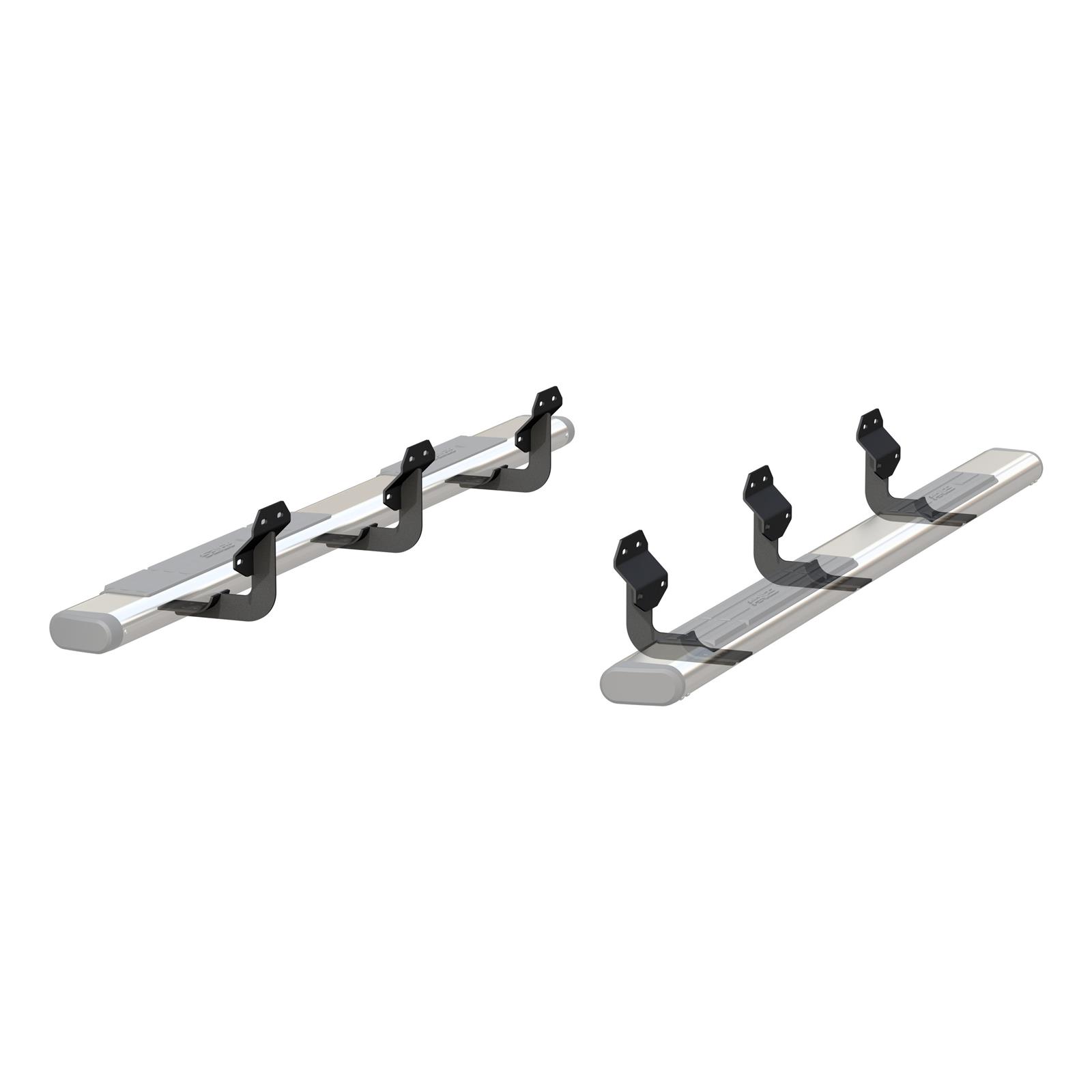 Aries Automotive 6 in. Oval Side Bar Mounting Brackets 4508 Step Brackets, Oval, Ford, Kit