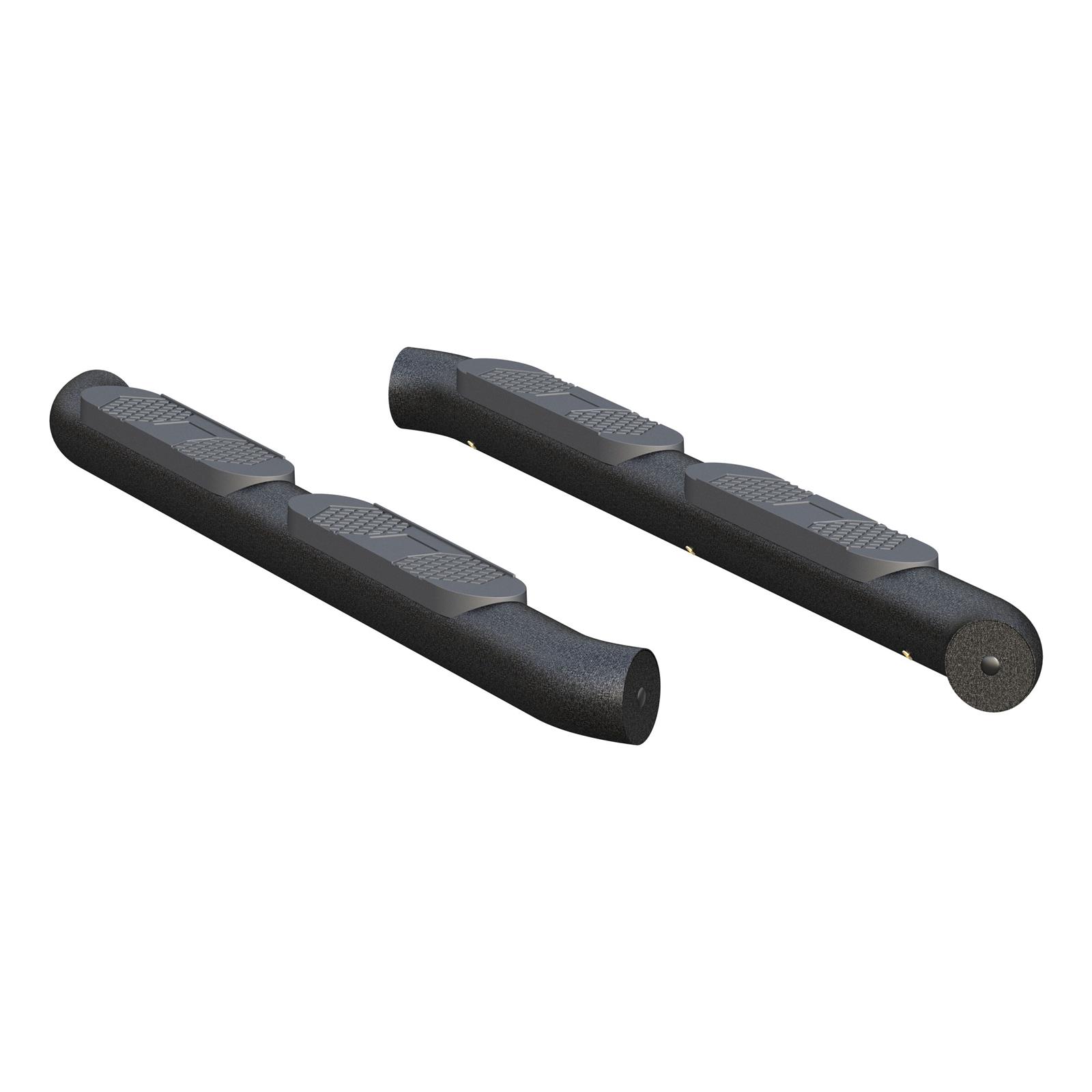 Aries Automotive Big Step 4 in. Round Side Bars AL231009 Bars, Aluminum, Black Powdercoated, Textured, 4.00 Diameter, 70.080 Diameter, Jeep, Pair thumbnail 4
