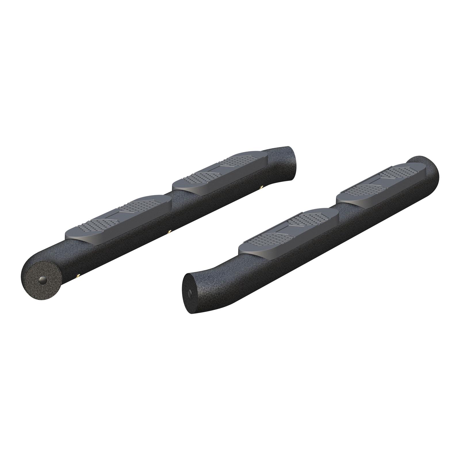 Aries Automotive Big Step 4 in. Round Side Bars AL231009 Bars, Aluminum, Black Powdercoated, Textured, 4.00 Diameter, 70.080 Diameter, Jeep, Pair thumbnail 5