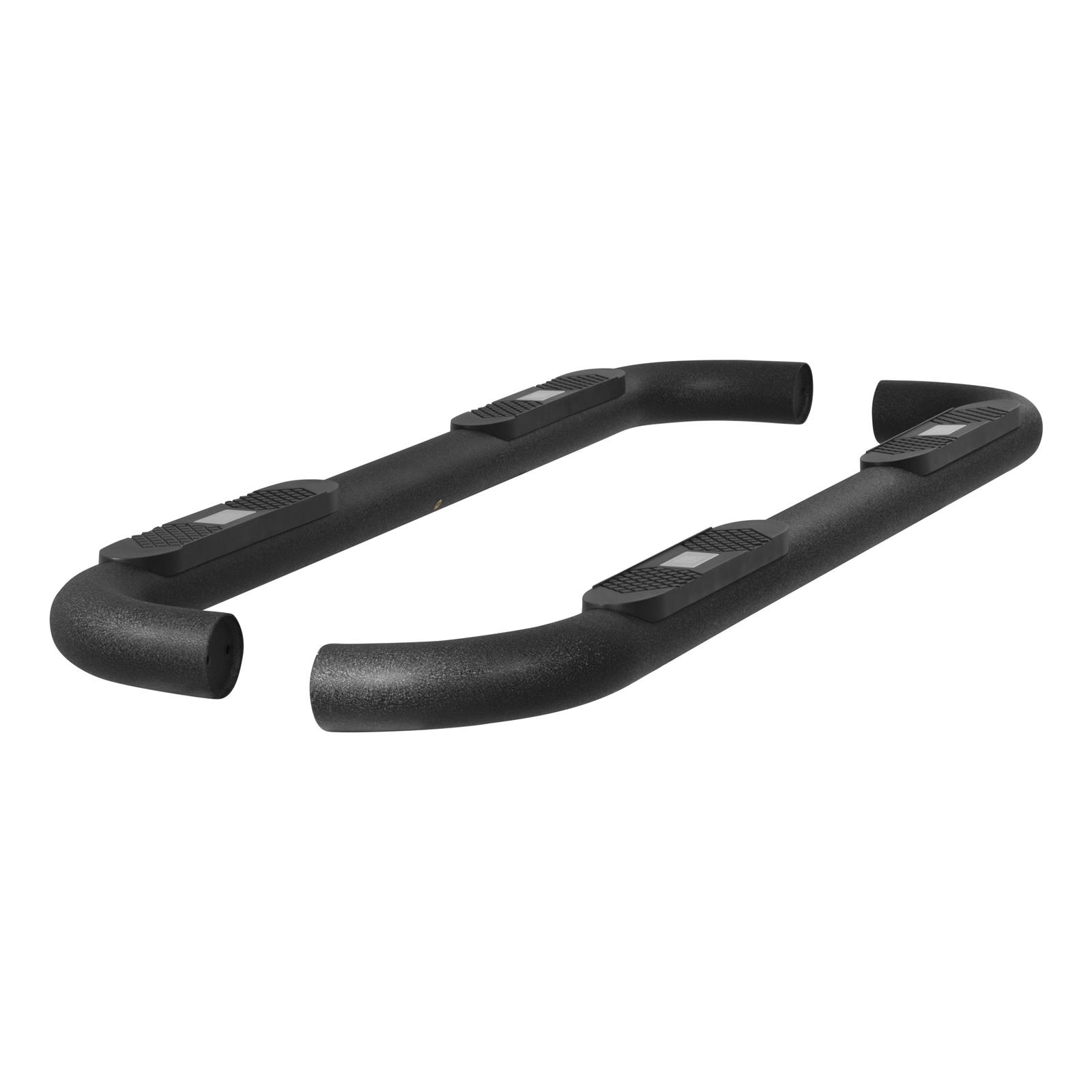 Aries Automotive Big Step 4 in. Round Side Bars AL234013 Bars, Step, Diameter, Aluminum, Black Textured Powdercoated, Chevy, GMC, Pair thumbnail 5