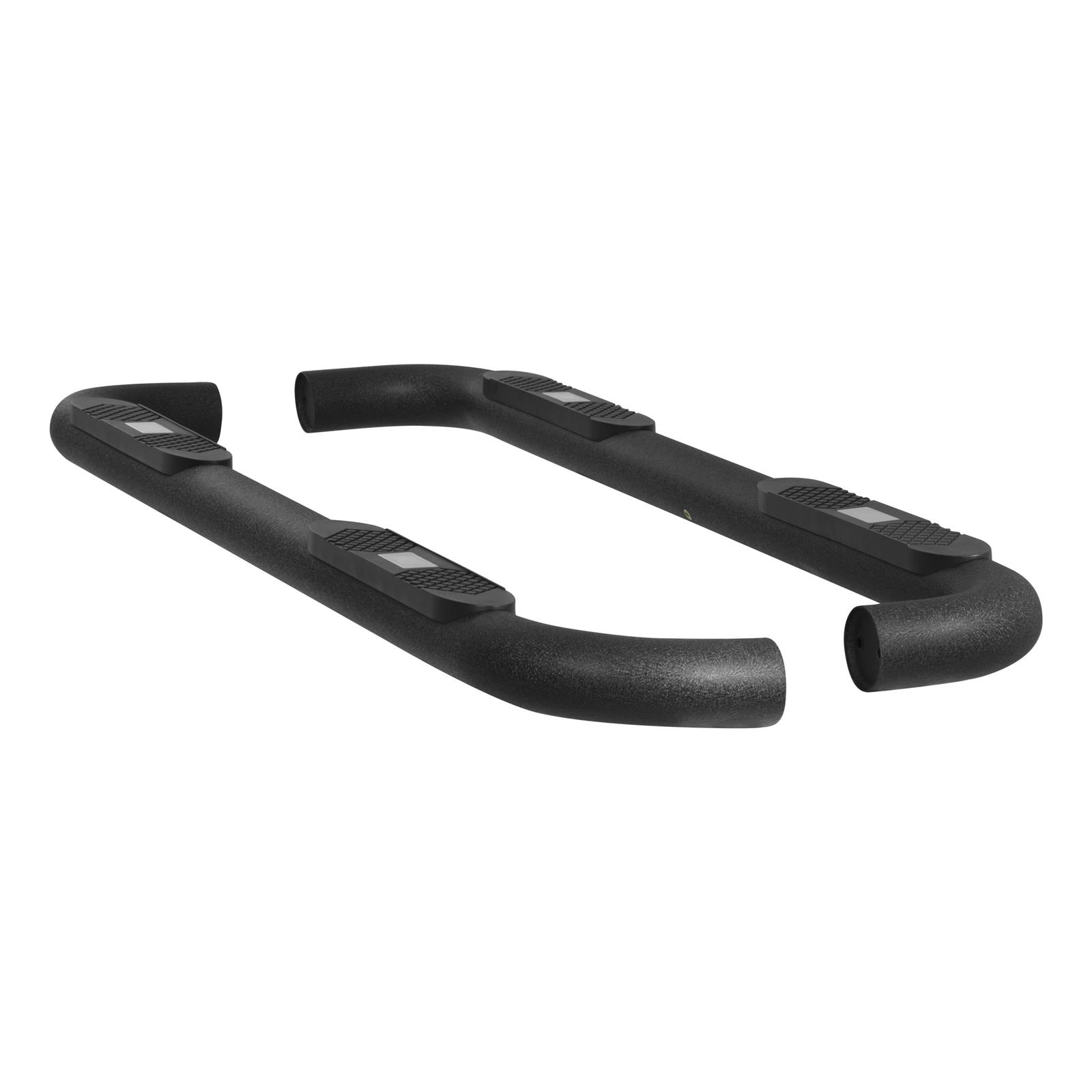 Aries Automotive Big Step 4 in. Round Side Bars AL234013 Bars, Step, Diameter, Aluminum, Black Textured Powdercoated, Chevy, GMC, Pair thumbnail 6