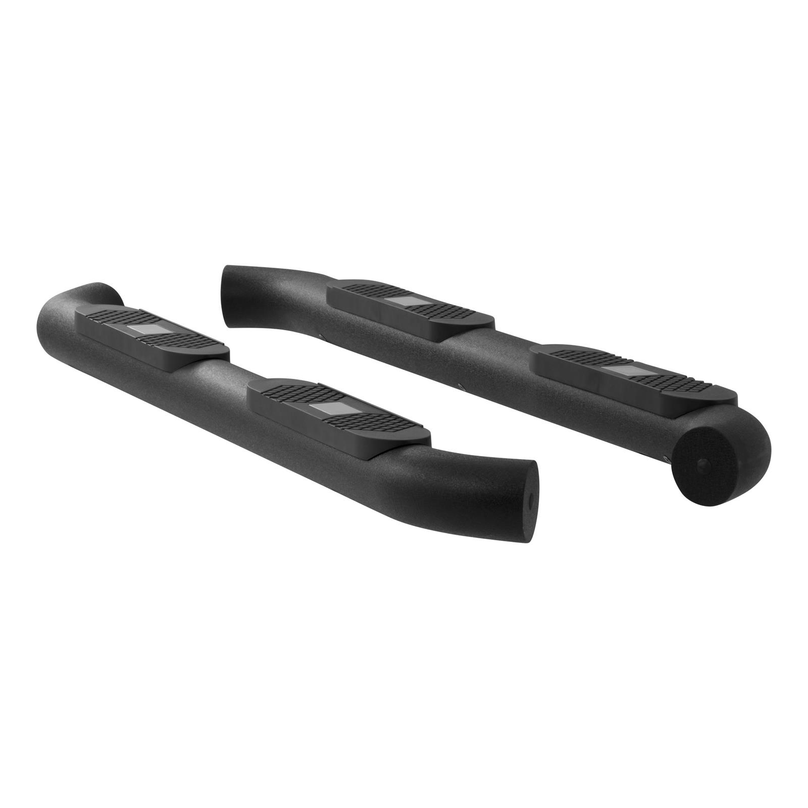 Aries Automotive Big Step 4 in. Round Side Bars AL234046 Bars, Step, Diameter, Aluminum, Black Textured Powdercoated, Chevy, GMC, Pair thumbnail 4