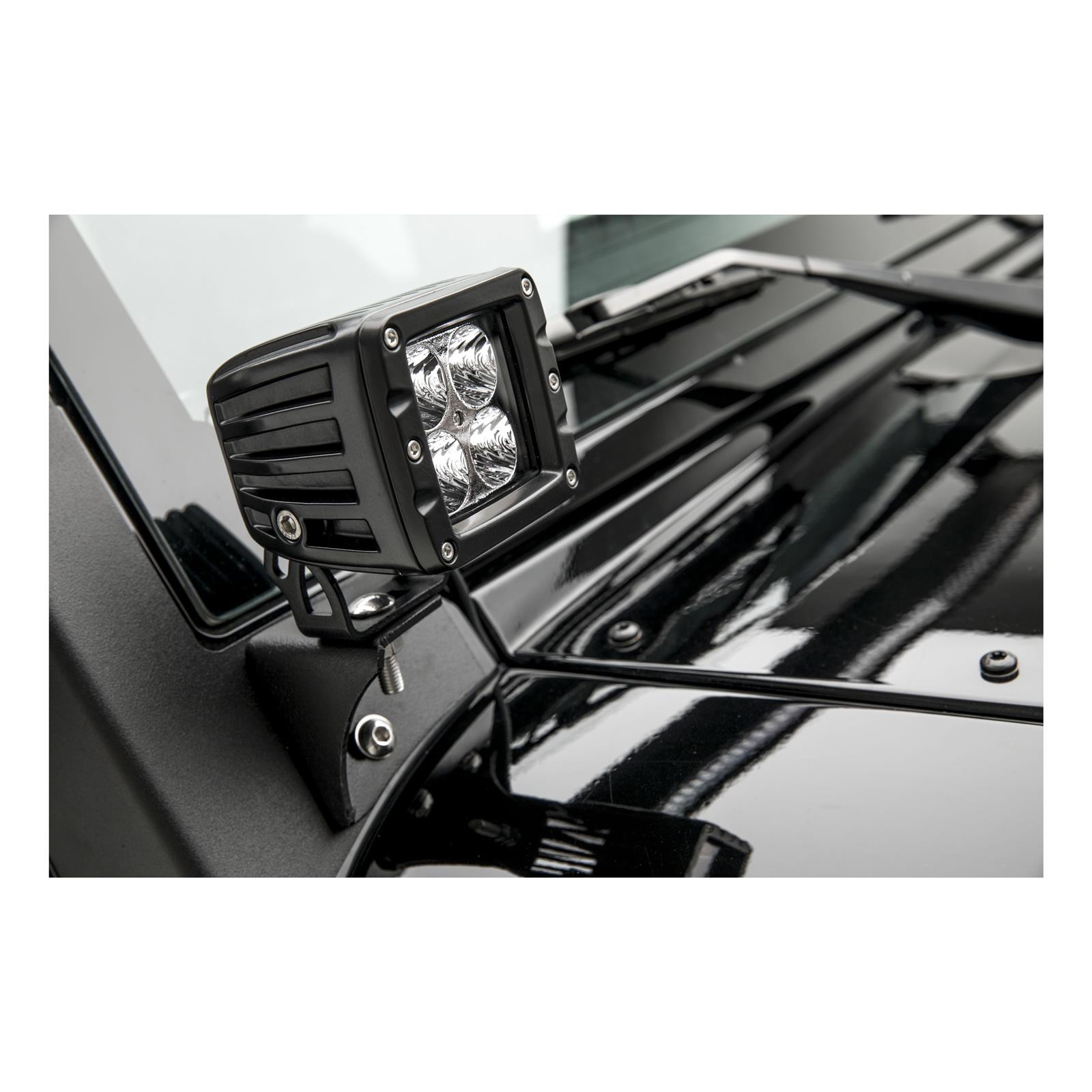 ARIES Automotive Light Mount Brackets AR15800 Windshield Hinge Brackets, 2007-15 JK WINDSHIELD HINGE LIGHT BRACKET thumbnail 3