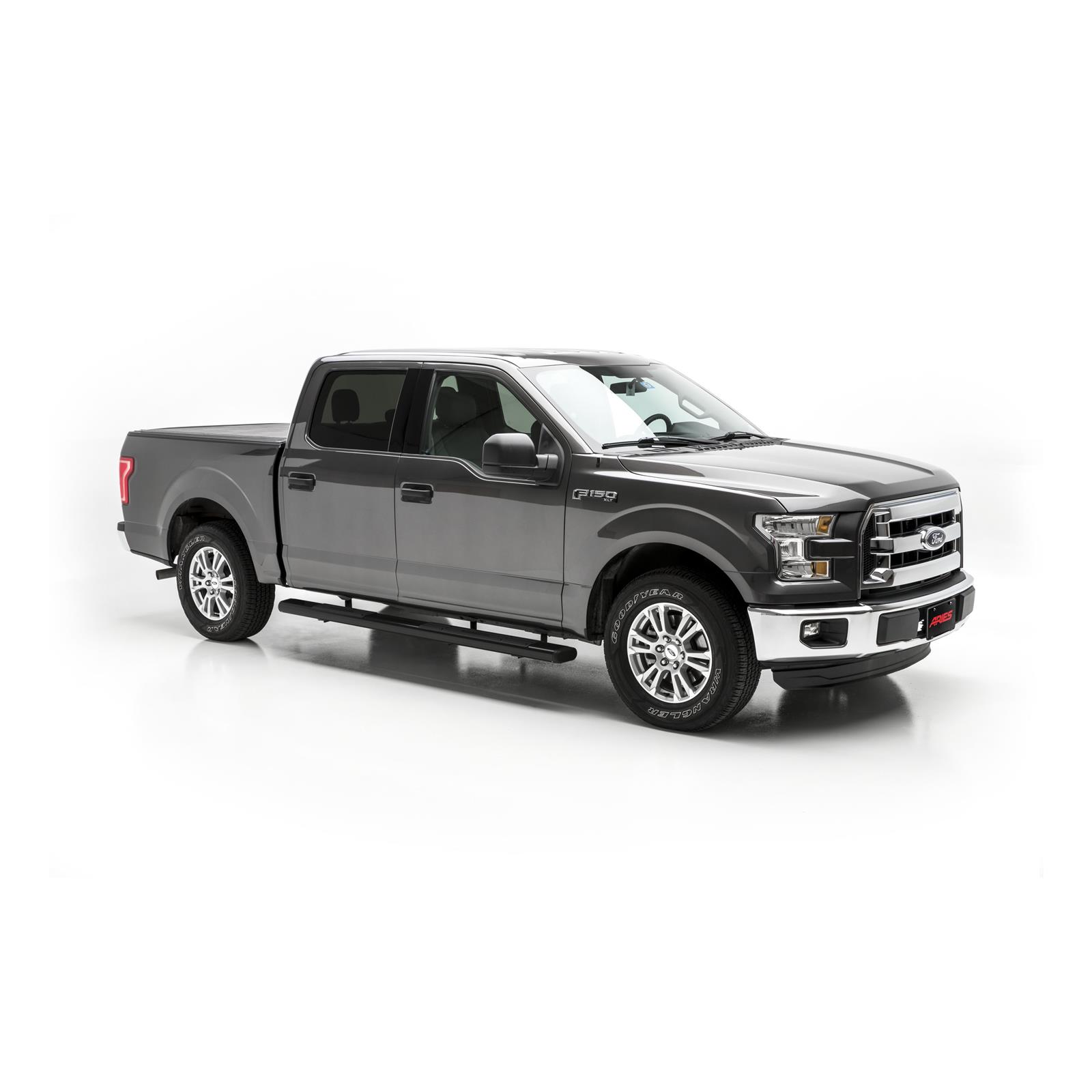 Aries Automotive 6 in. Oval Side Bars B2891 Step Bars, Oval, Aluminum, Black Powdercoated, Pair thumbnail 3