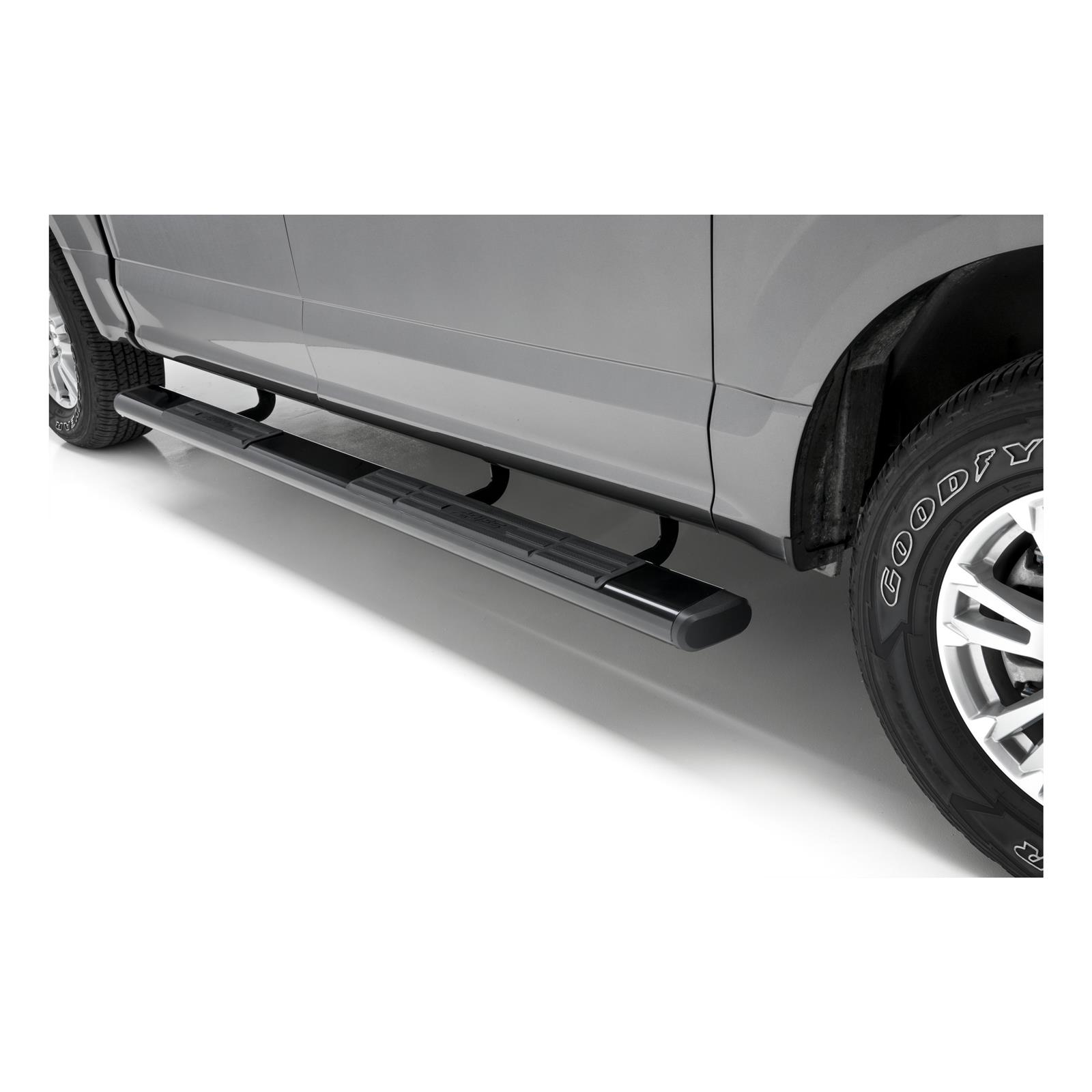 Aries Automotive 6 in. Oval Side Bars B2891 Step Bars, Oval, Aluminum, Black Powdercoated, Pair thumbnail 2