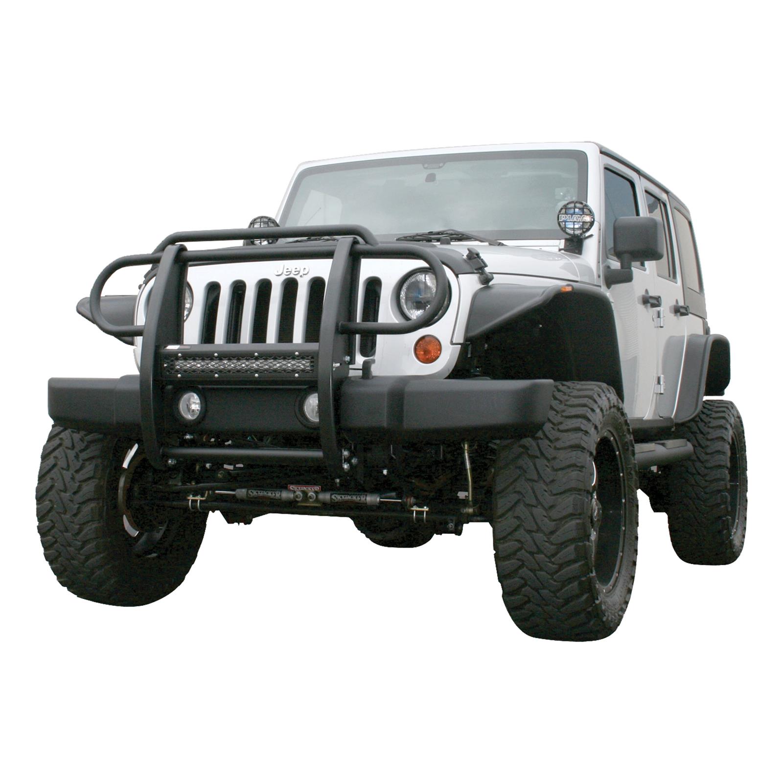 Aries Automotive Pro Series Grille Guards for 2007-2017 WRANGLER, 2018 WRANGLER JK - P1050 Guard, Series, Brush Guard, Steel, Black Texture Powdercoated, Jeep, Each thumbnail 3