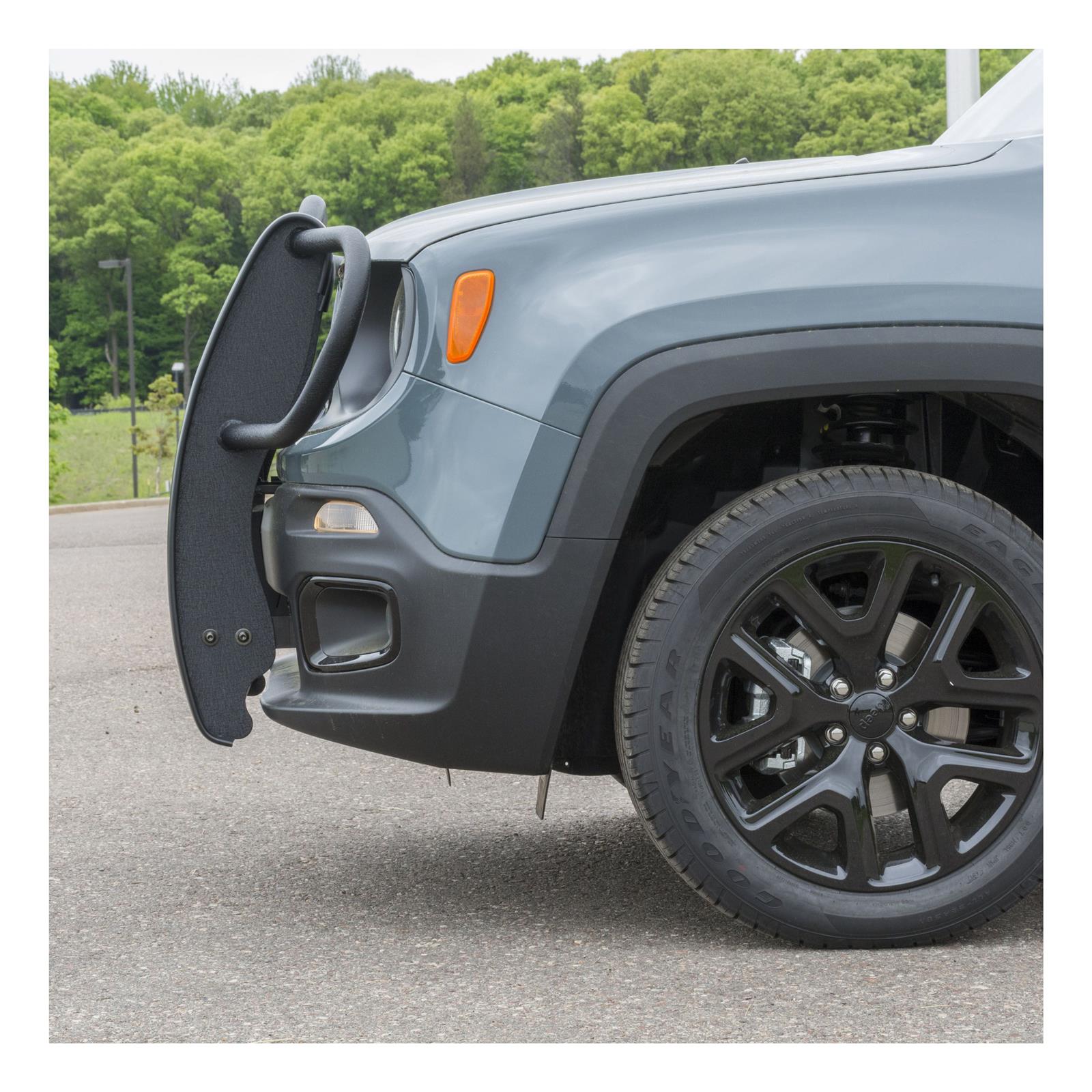 Aries Automotive Pro Series Grille Guards for 2015-2018 RENEGADE - P1055 Guards, Brush Guard, Steel, Black Textured Powdercoat, Jeep, Each thumbnail 2