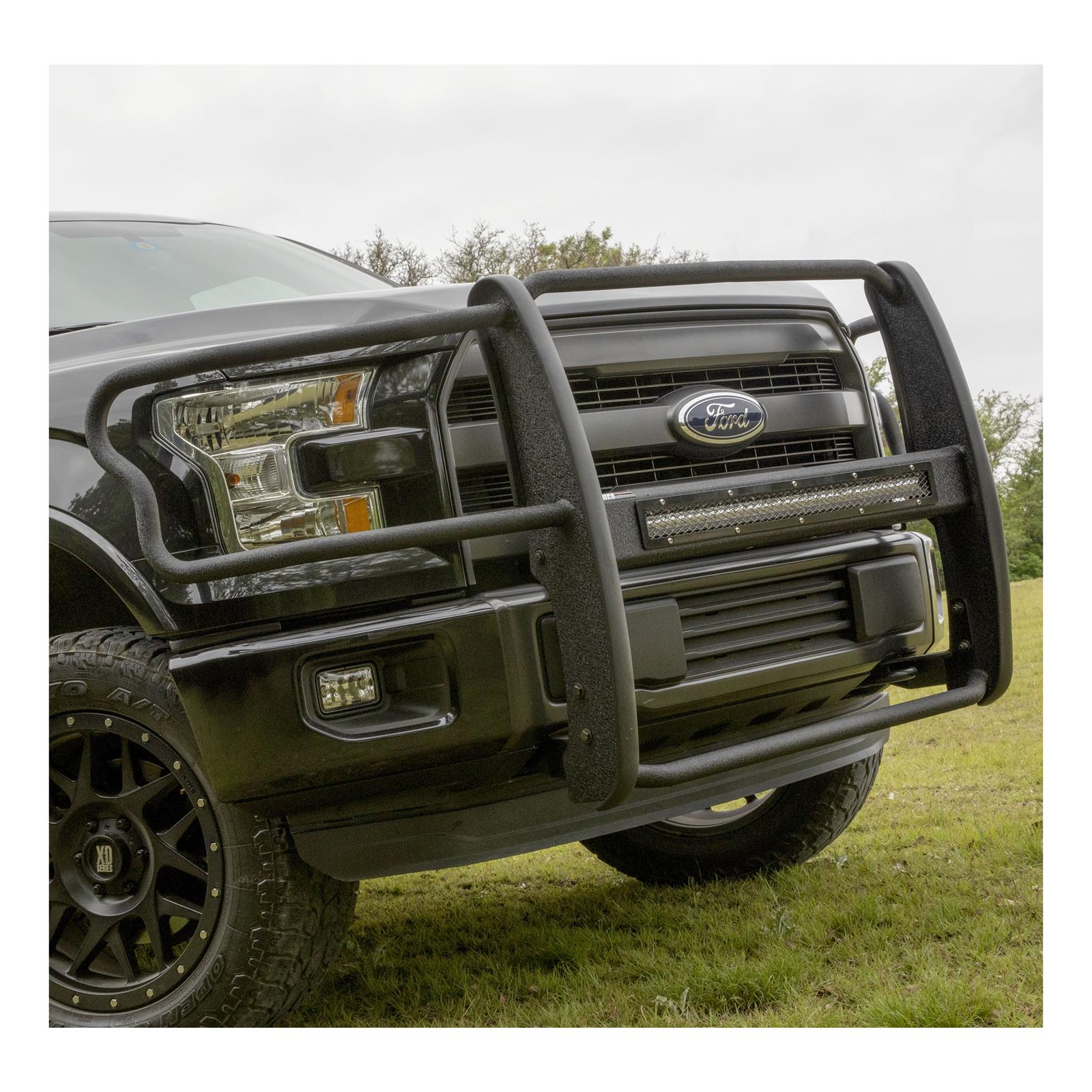 Aries Automotive Pro Series Grille Guards for 2015-2020 F-150 - P3066 Guard, Series, Brush Guard, Steel, Black Texture Powdercoated, Ford, Each thumbnail 2