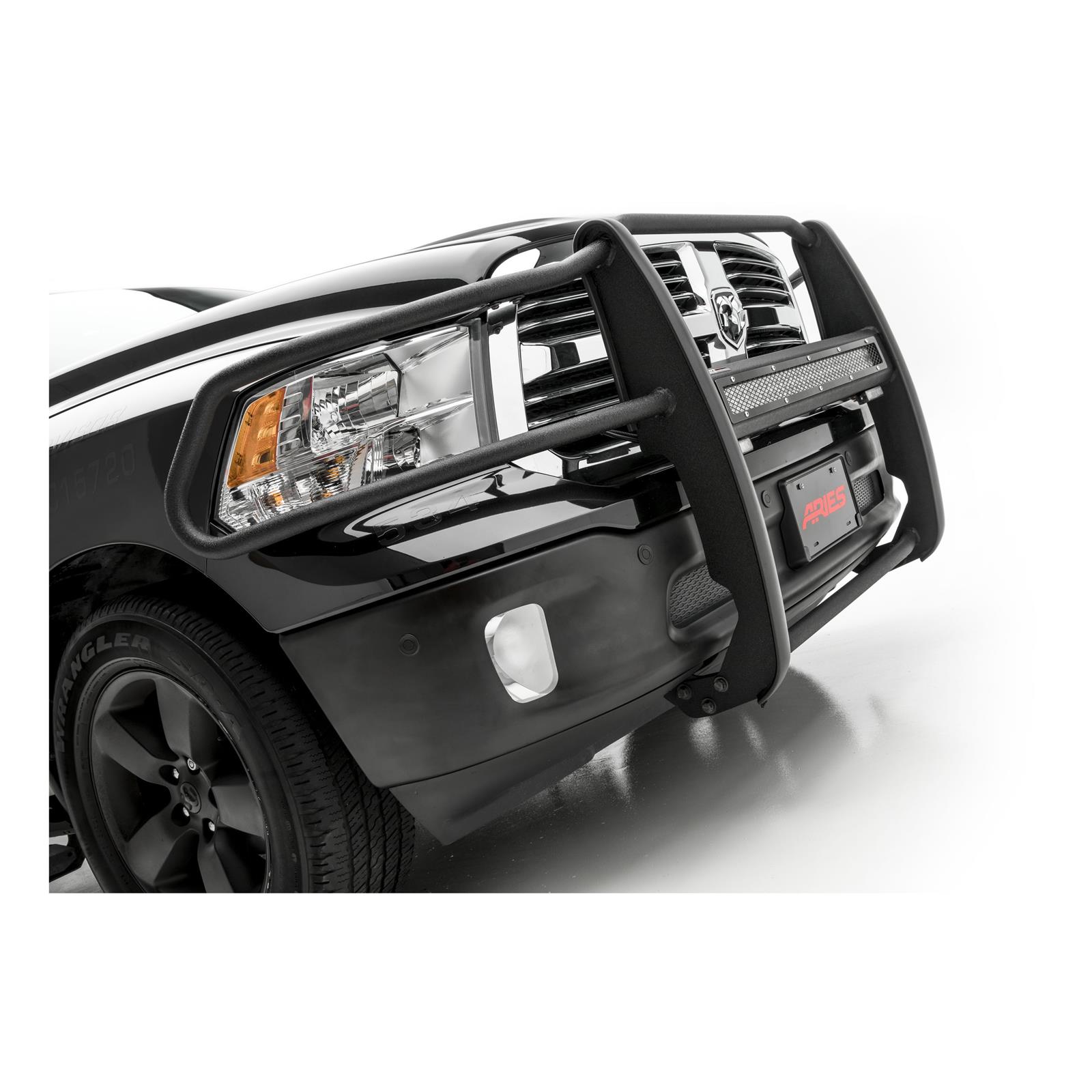 Aries Automotive Pro Series Grille Guards for 2011-2018 1500, 2019-2024 1500 CLASSIC, 2009-2010 RAM - P5058 Guard, Bull Bar, Series, 3 in., Steel, Black Texture Powdercoated, Dodge, Ram, Each thumbnail 5